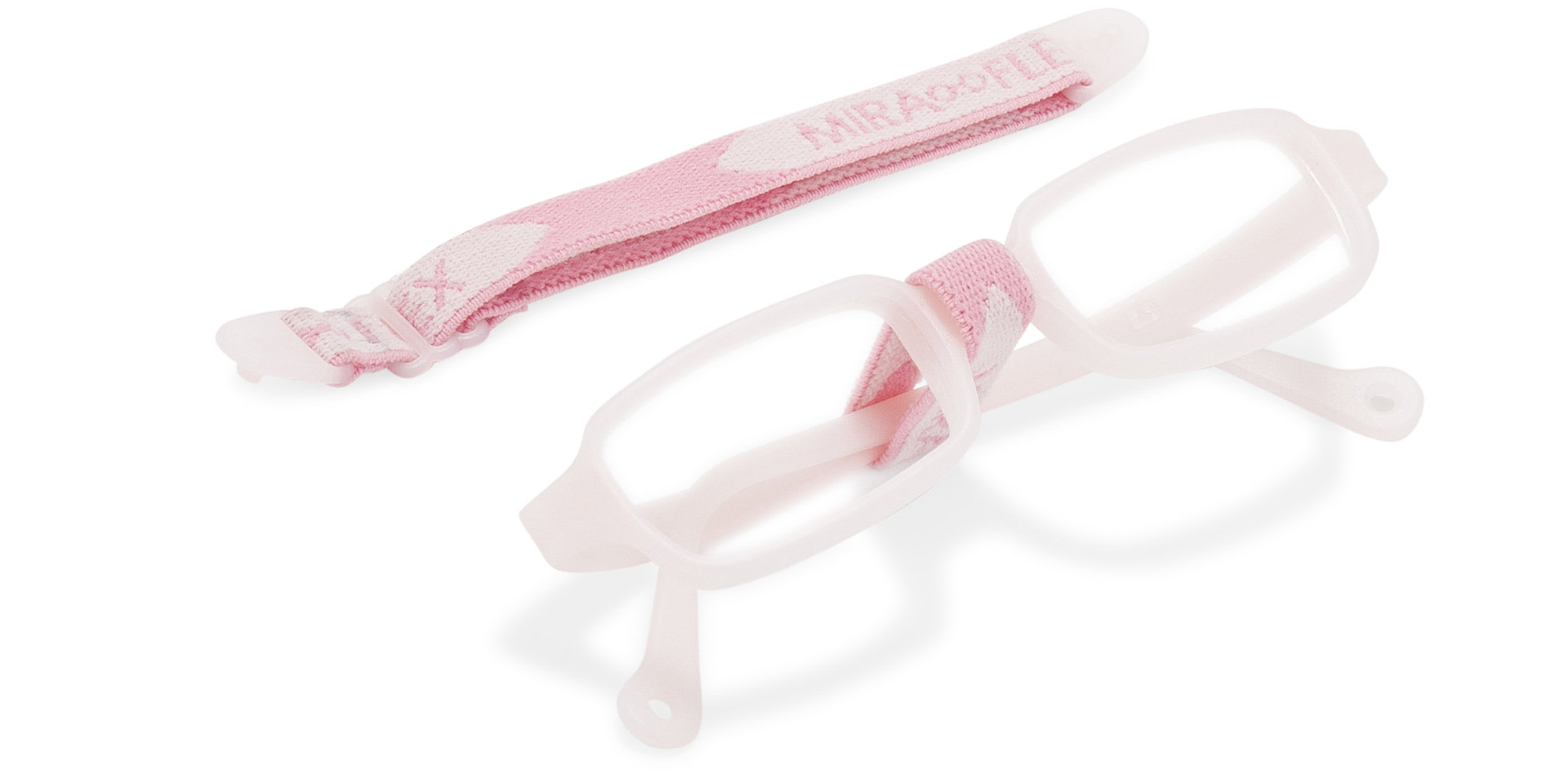Shop Mira Flex Kids Rectangle Eyeglasses in Nude online.