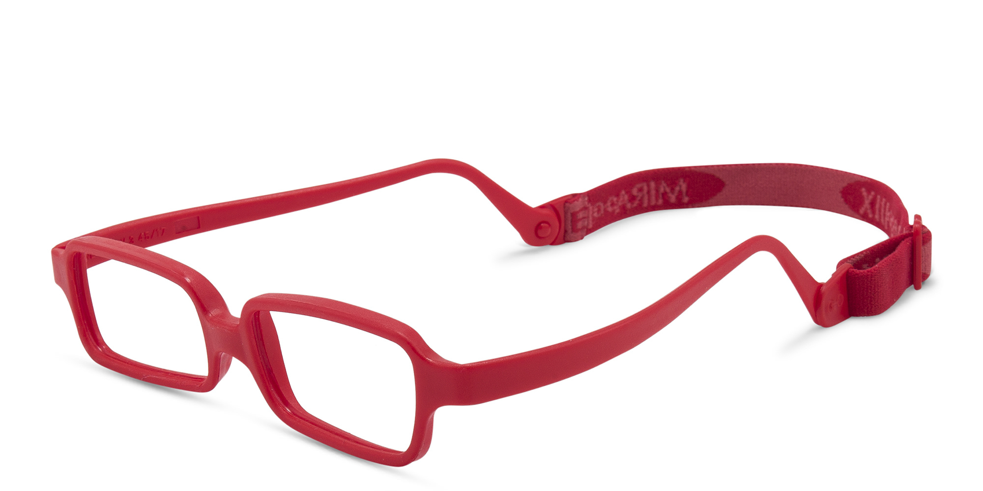 Shop Mira Flex Kids Rectangle Eyeglasses in Red online.