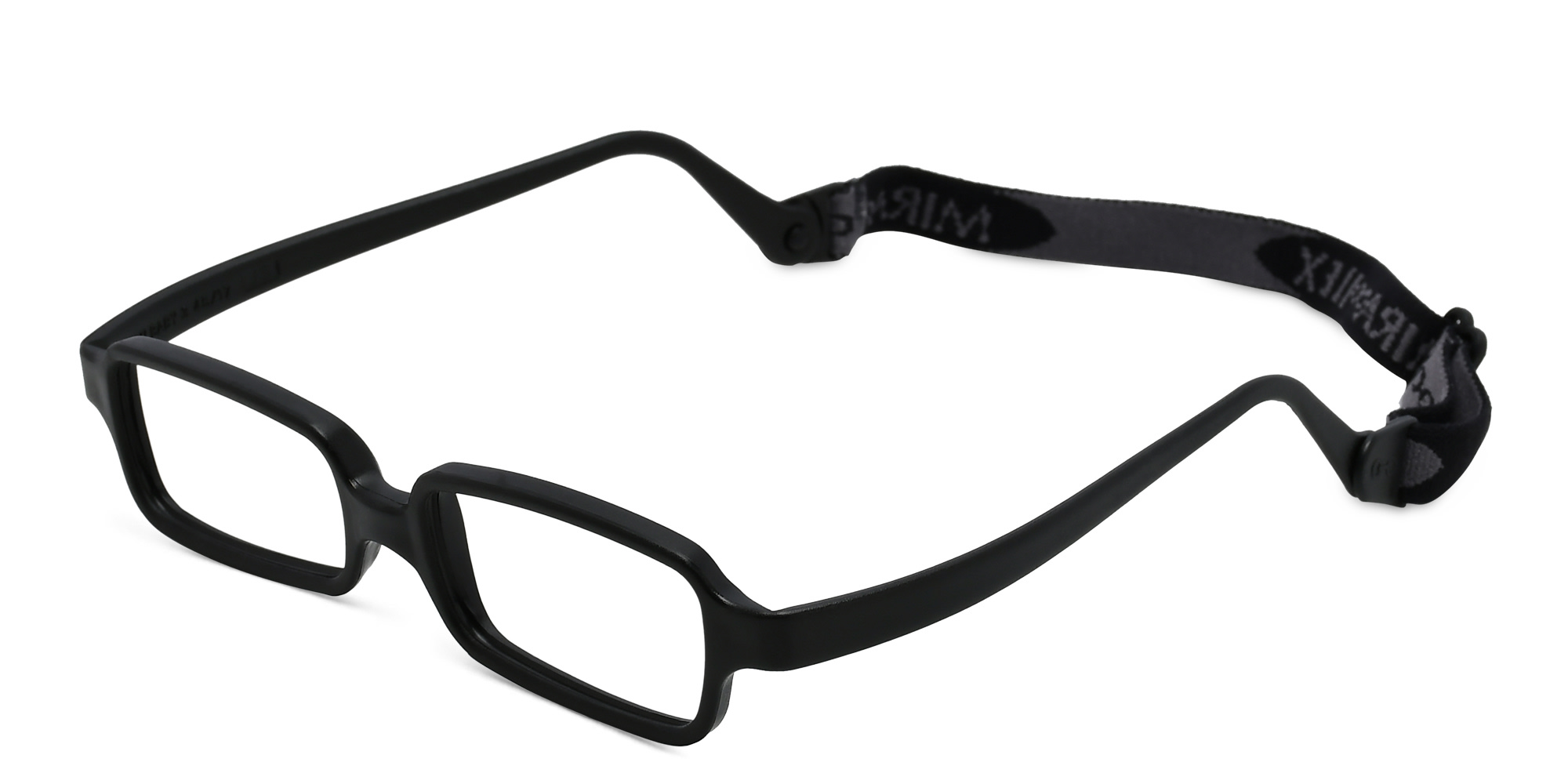 Mira Flex Kids Rectangle Eyeglasses in Black – Product Photo 2