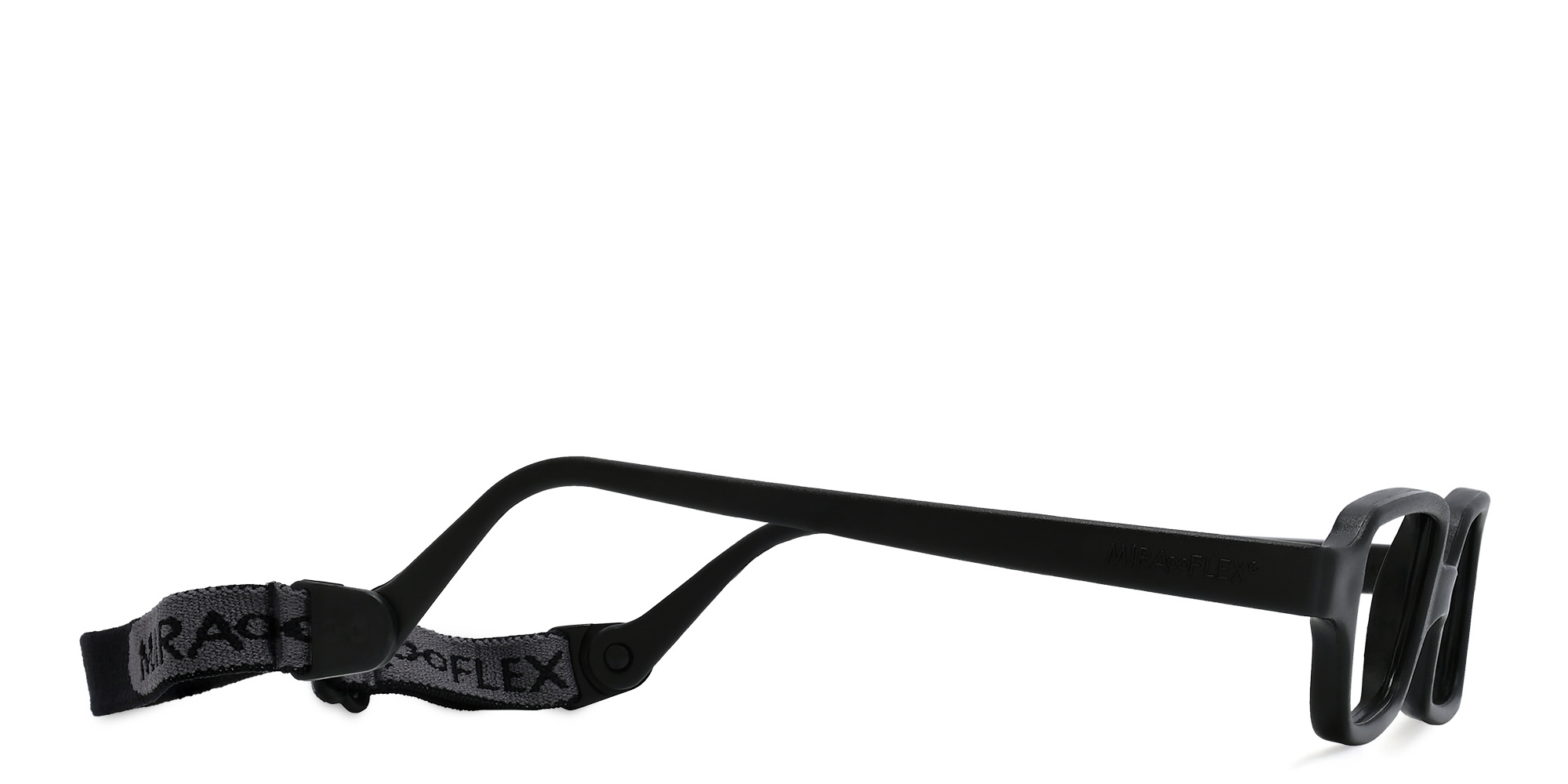 Mira Flex Kids Rectangle Eyeglasses in Black – Product Photo 3