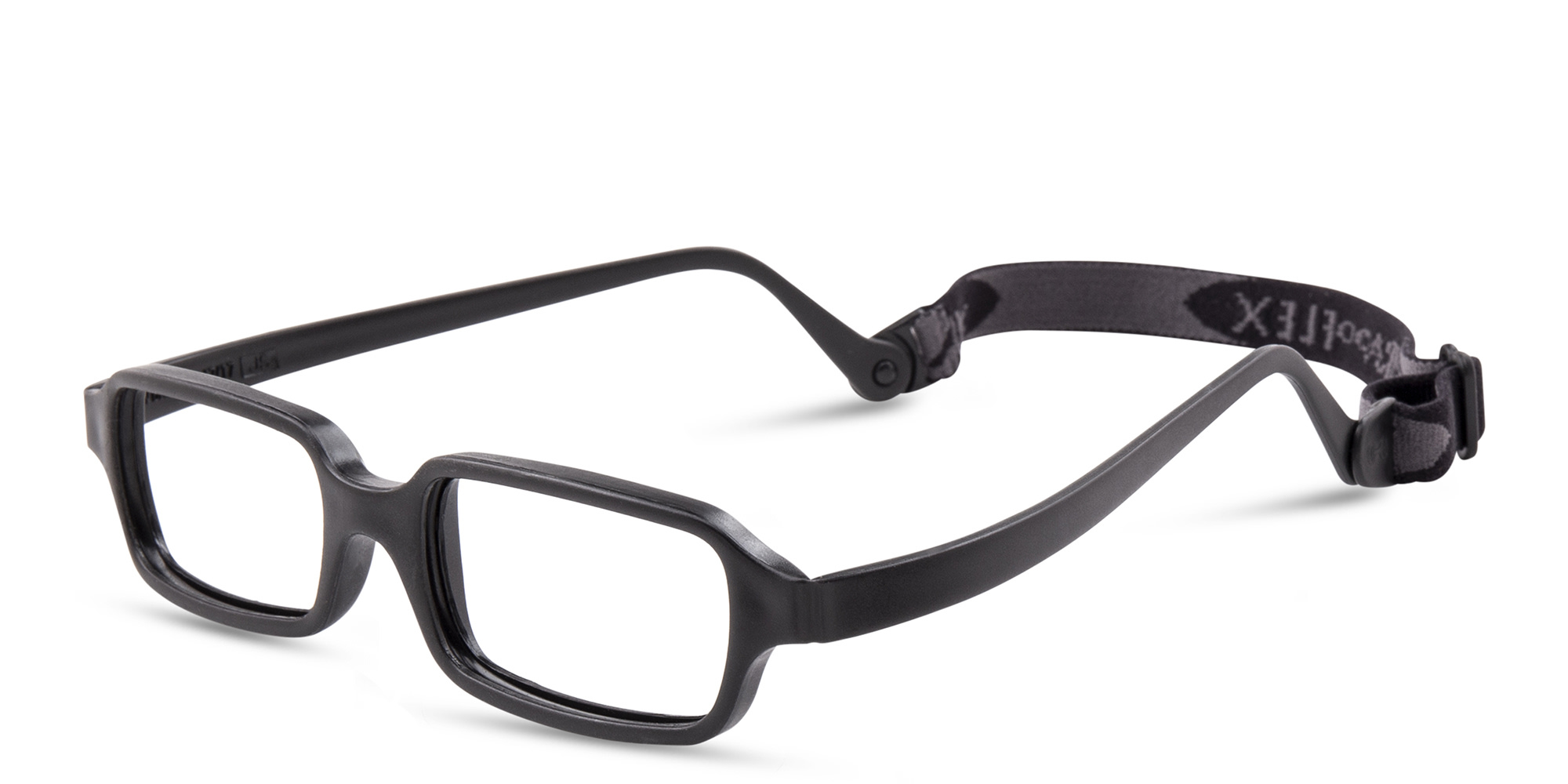 Mira Flex Kids Rectangle Eyeglasses in Black – Product Photo 2
