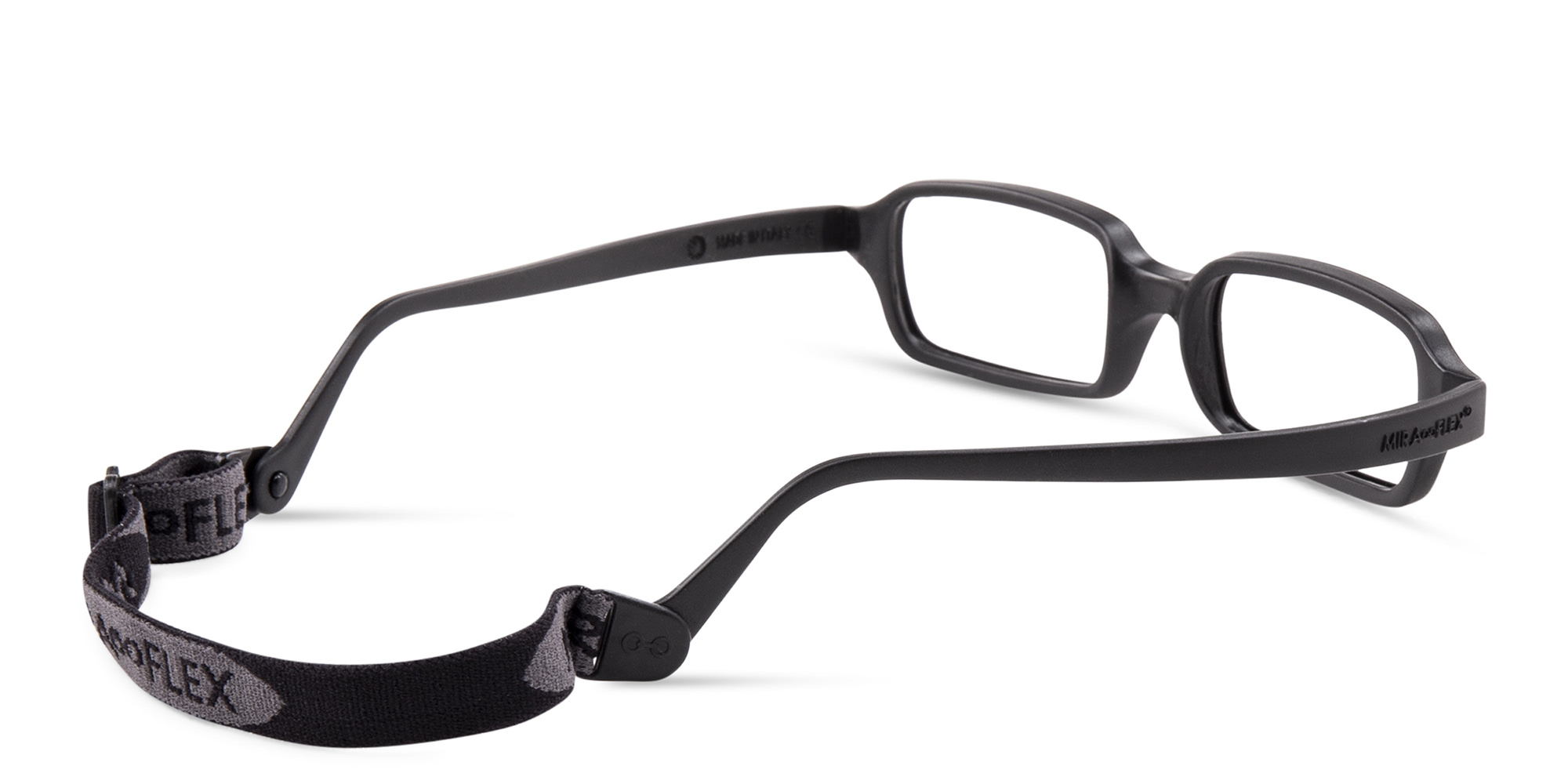 Mira Flex Kids Rectangle Eyeglasses in Black – Product Photo 3