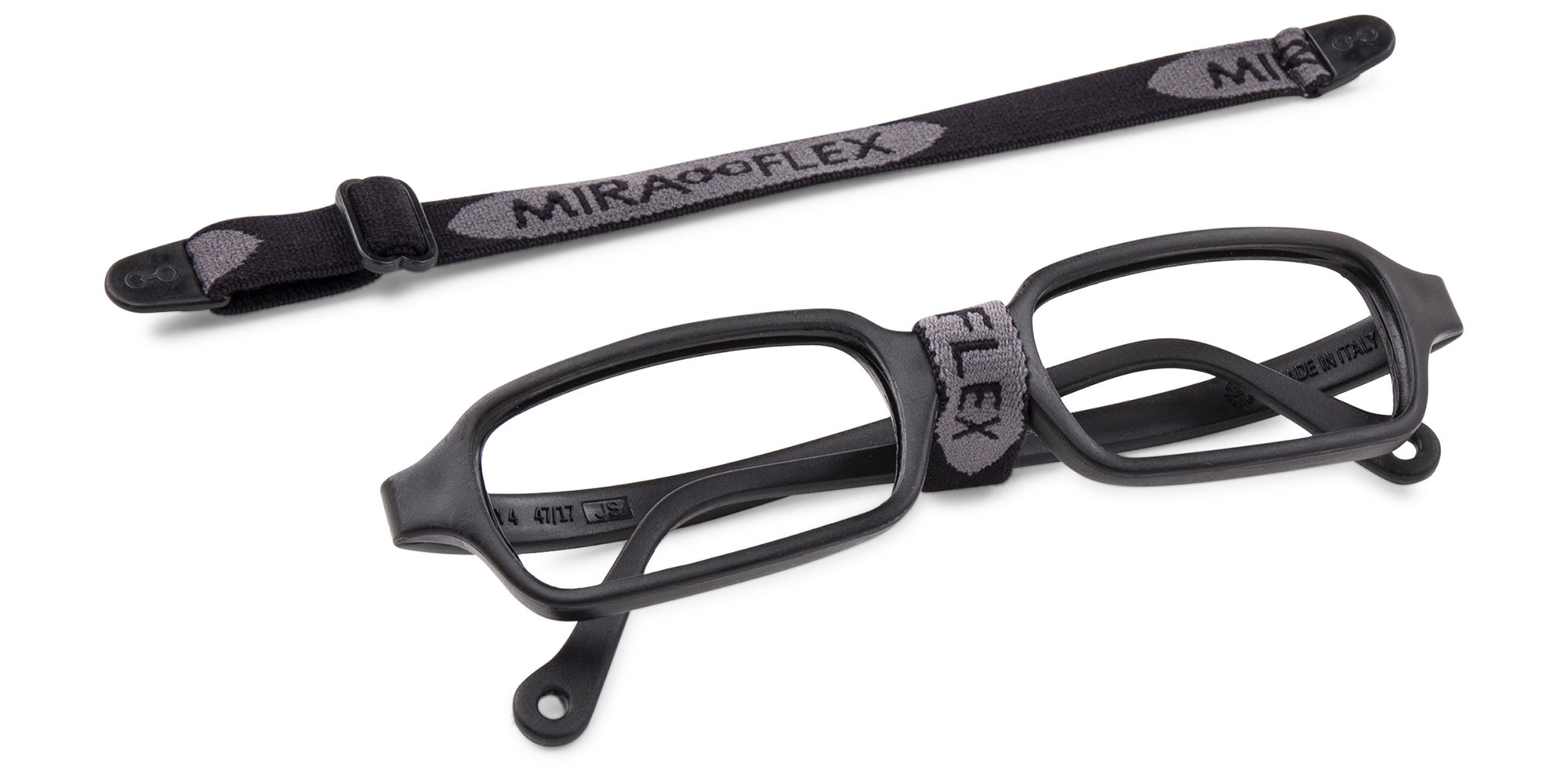 Mira Flex Kids Rectangle Eyeglasses in Black – Product Photo 4