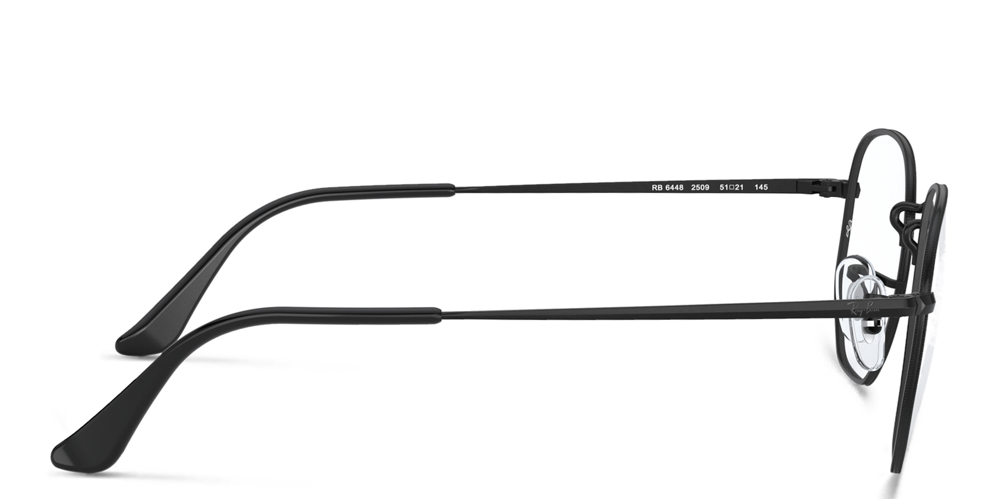 Shop Ray-Ban Hexagonal Unisex Eyeglasses in Black online.