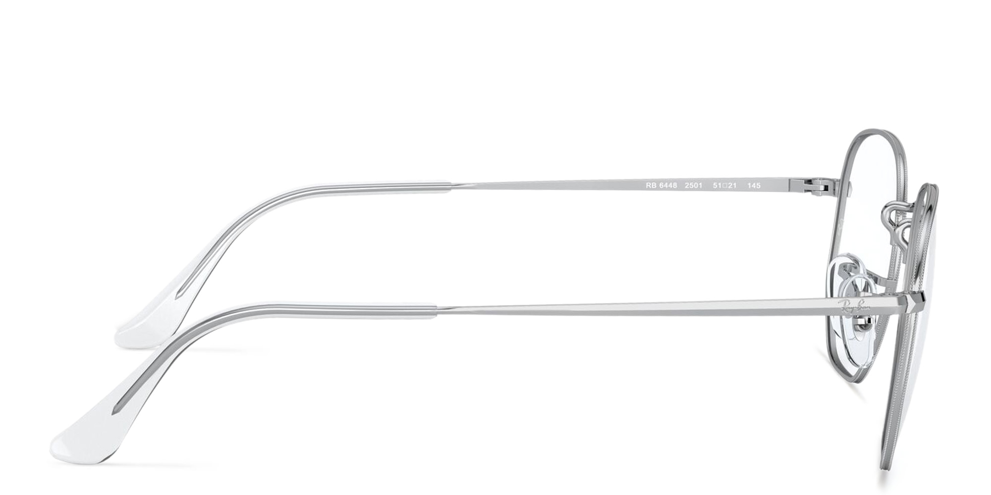 Ray-Ban Unisex Hexagonal Irregular Eyeglasses in Silver – Product Photo 3