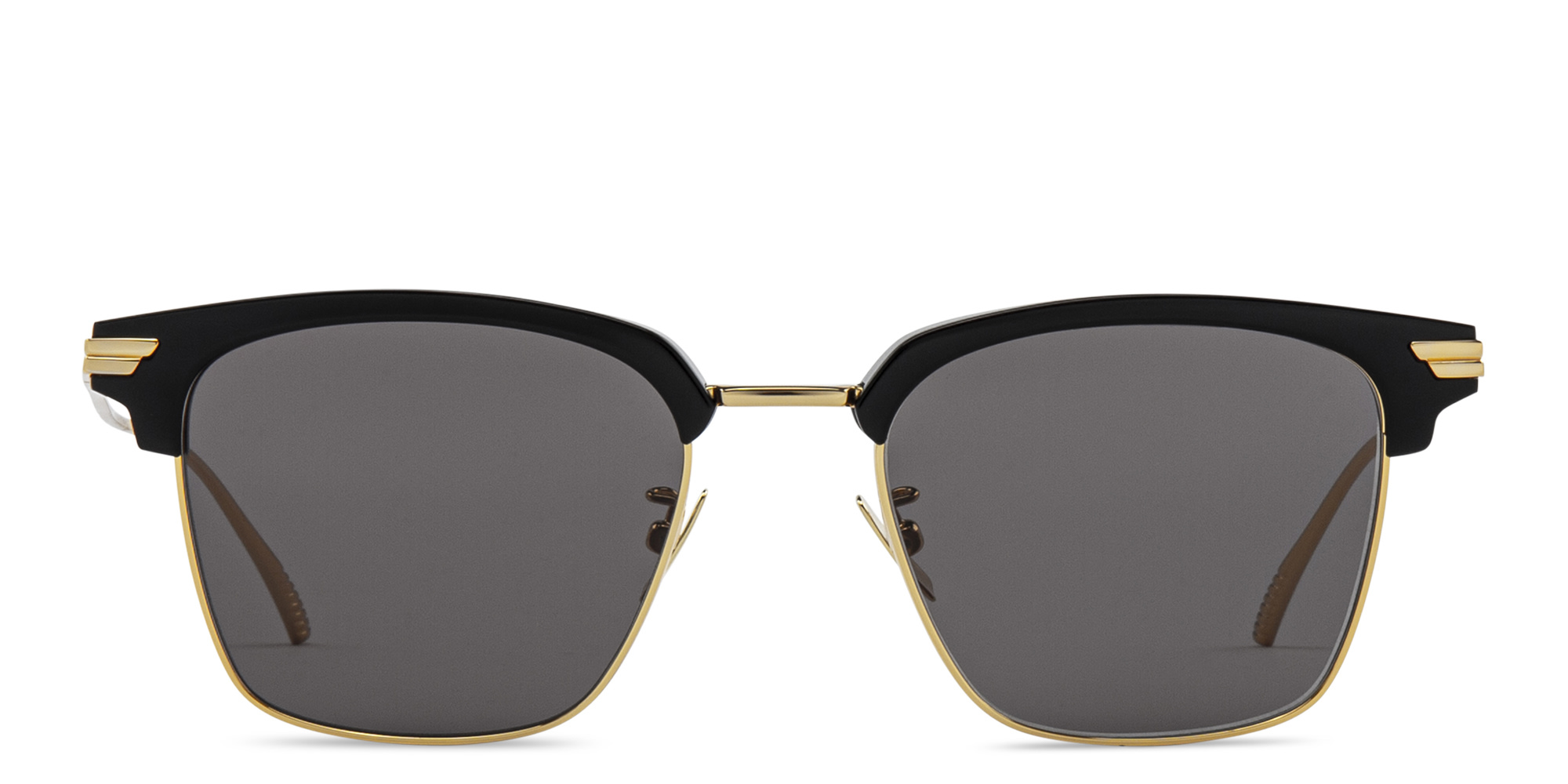 Shop BOTTEGA VENETA Square Sunglasses in Black online.