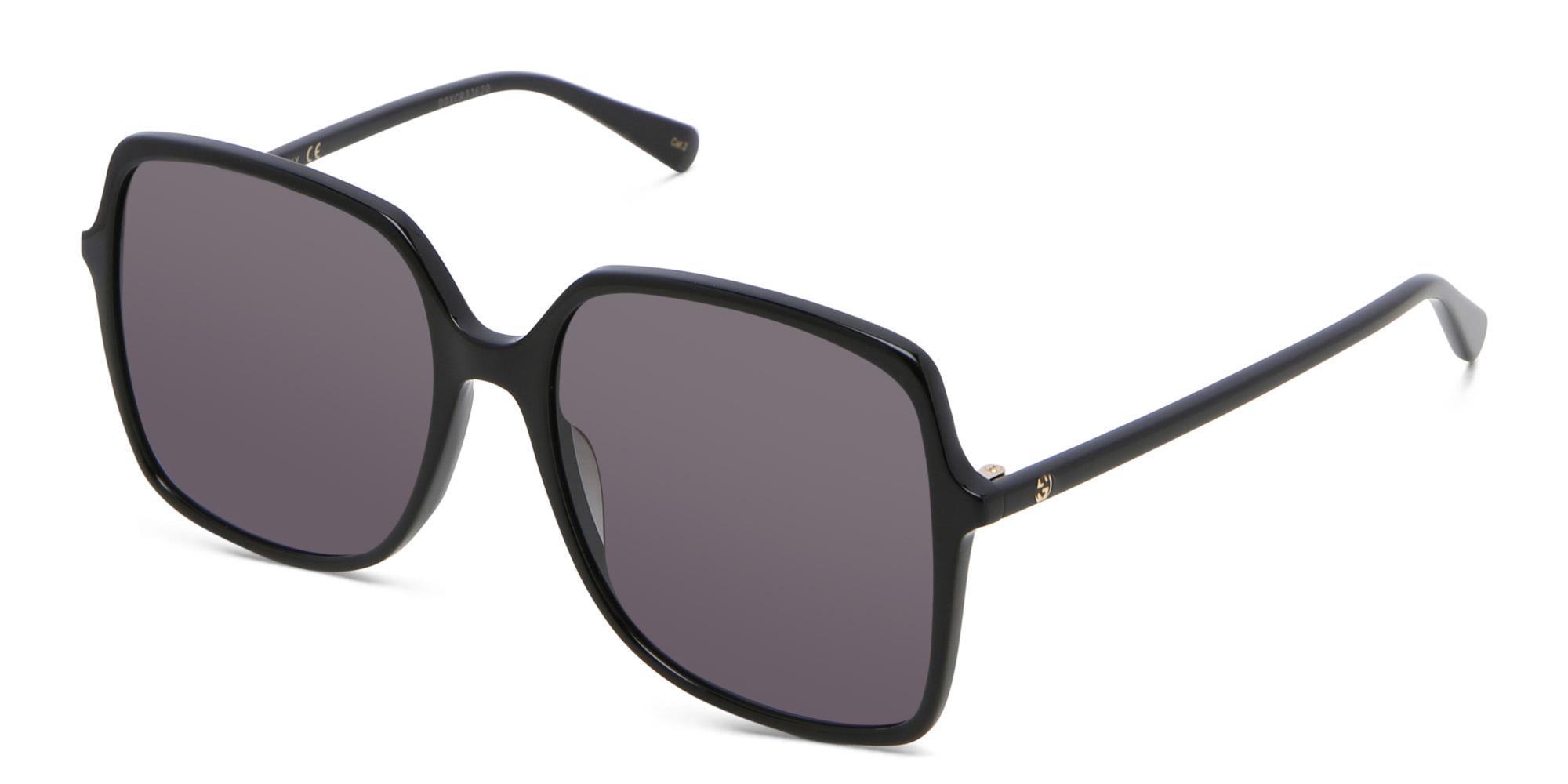 GUCCI Rectangle Sunglasses in Black – Product Photo 2