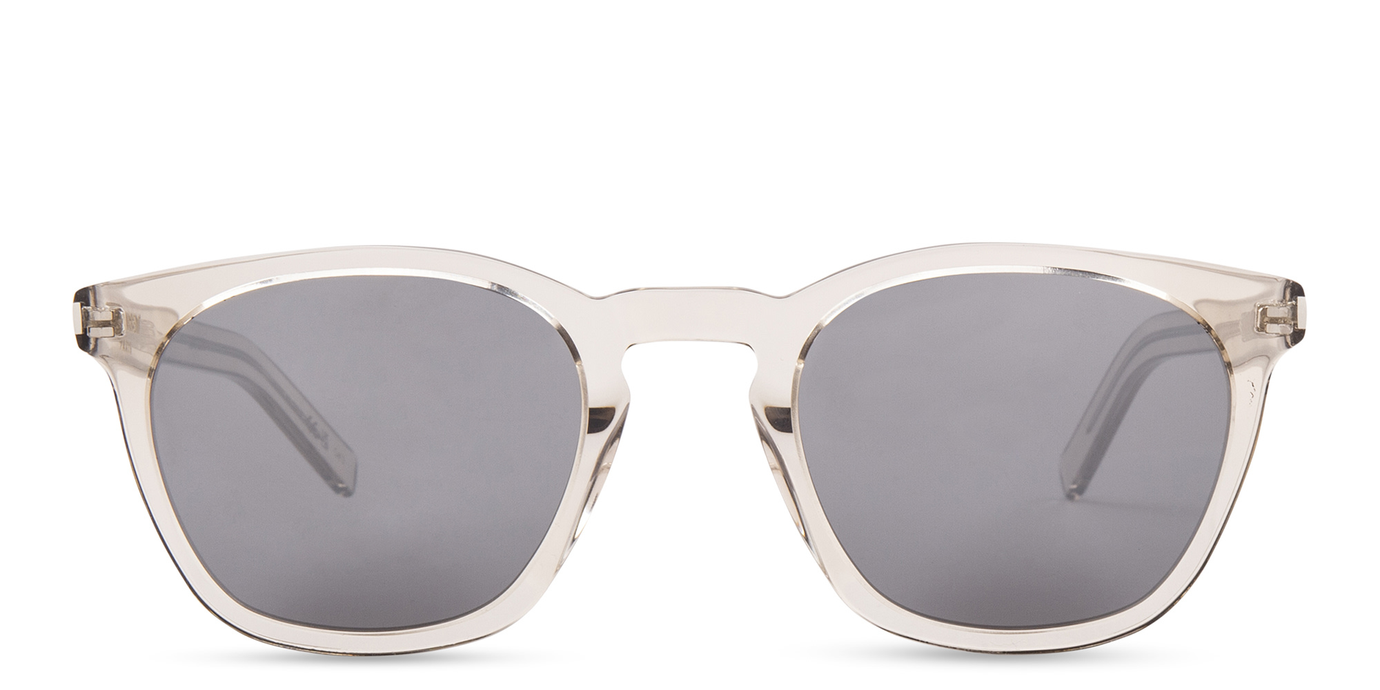 Shop SAINT LAURENT Unisex Round Sunglasses in Beige online.