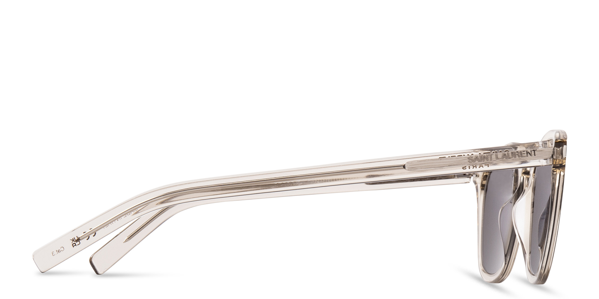 Shop SAINT LAURENT Unisex Round Sunglasses in Beige online.