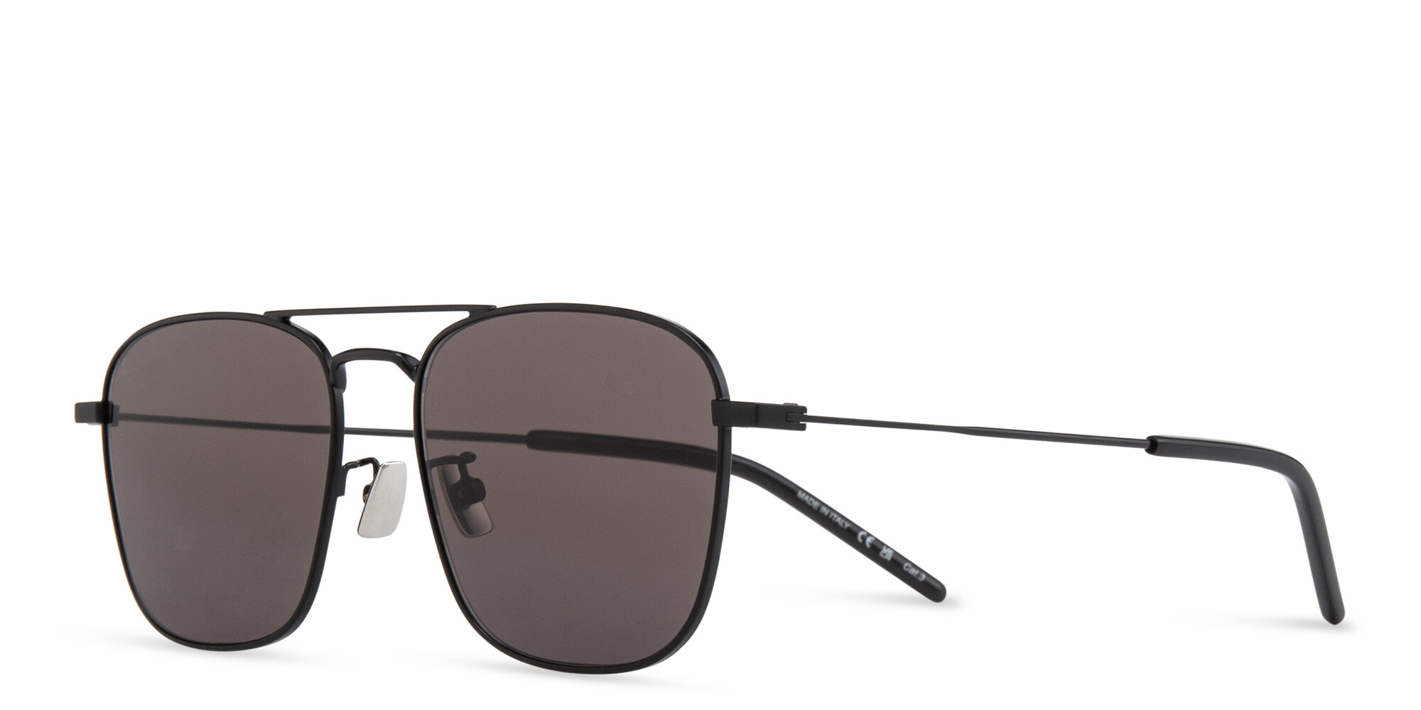 Shop SAINT LAURENT Unisex Aviator Sunglasses in Black online.