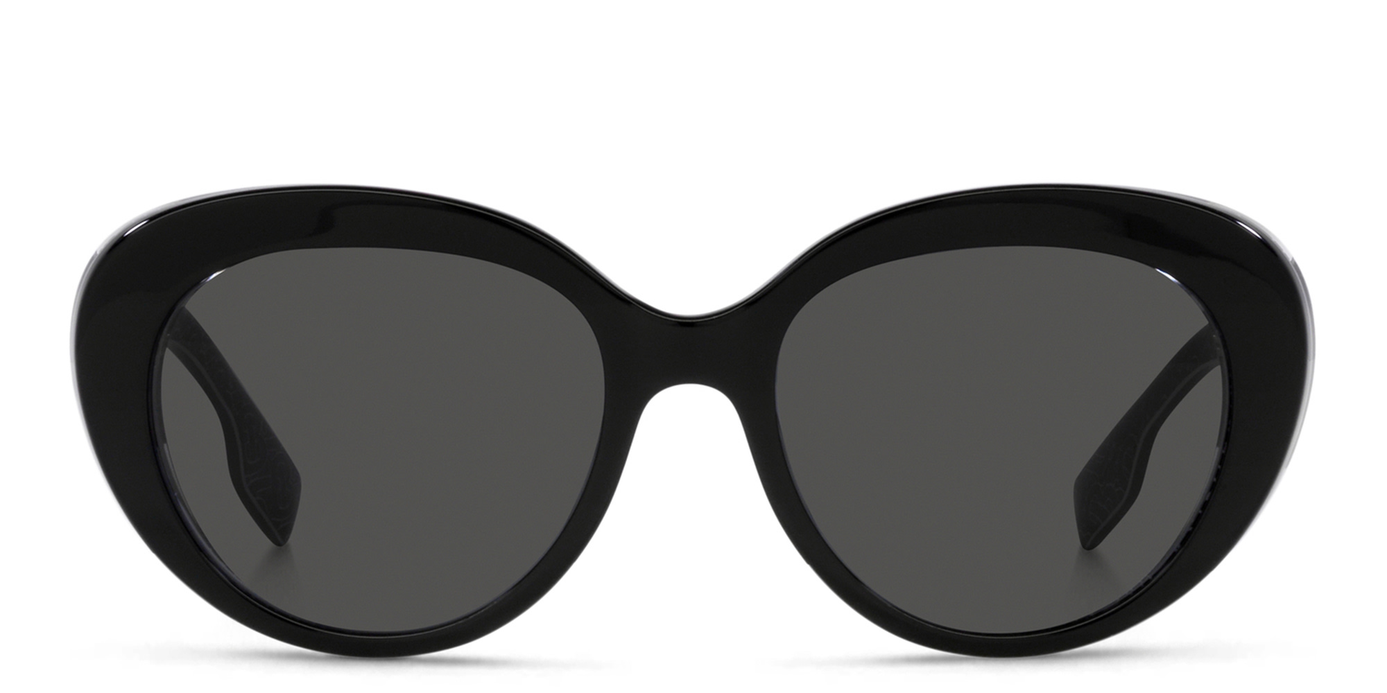 BURBERRY Cat-Eye Sunglasses in Black/Print Tb/Crystal – Product Photo 1