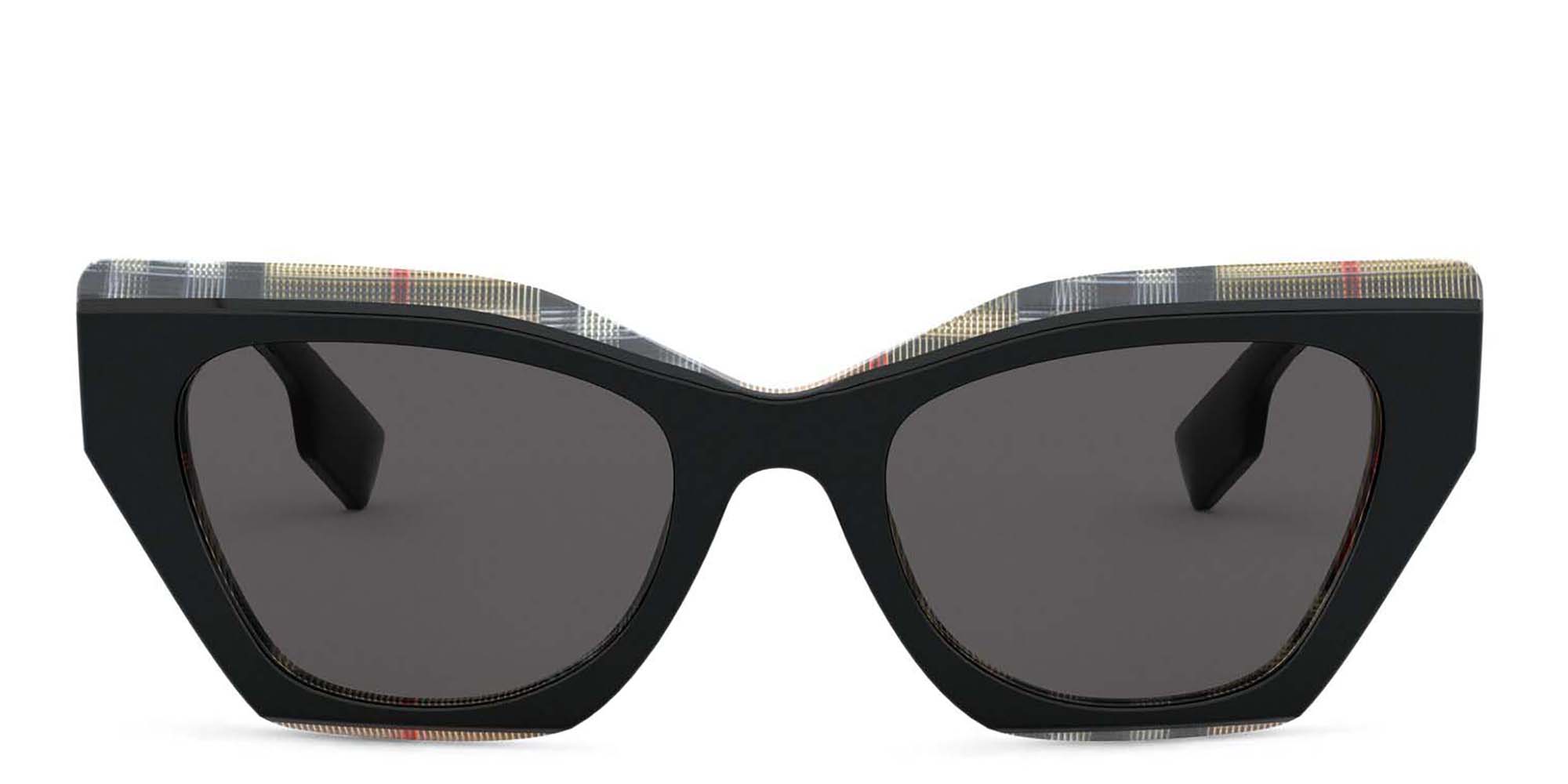 Shop BURBERRY Cat Eye Sunglasses in Black online.
