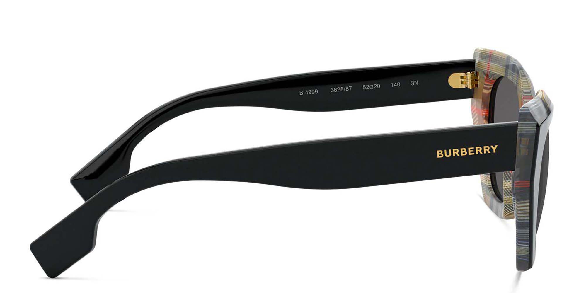 Shop BURBERRY Cat Eye Sunglasses in Black online.