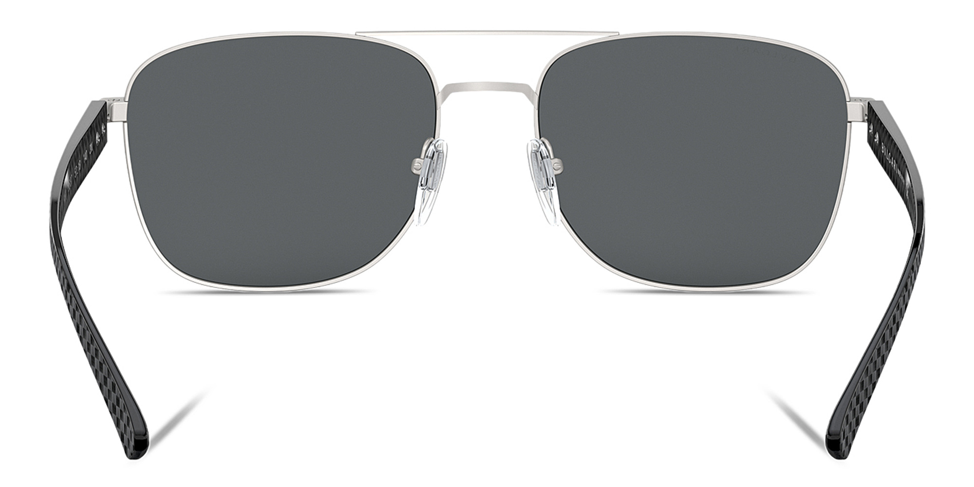 BVLGARI Rectangle Sunglasses in Matte Gunmetal – Product Photo 4