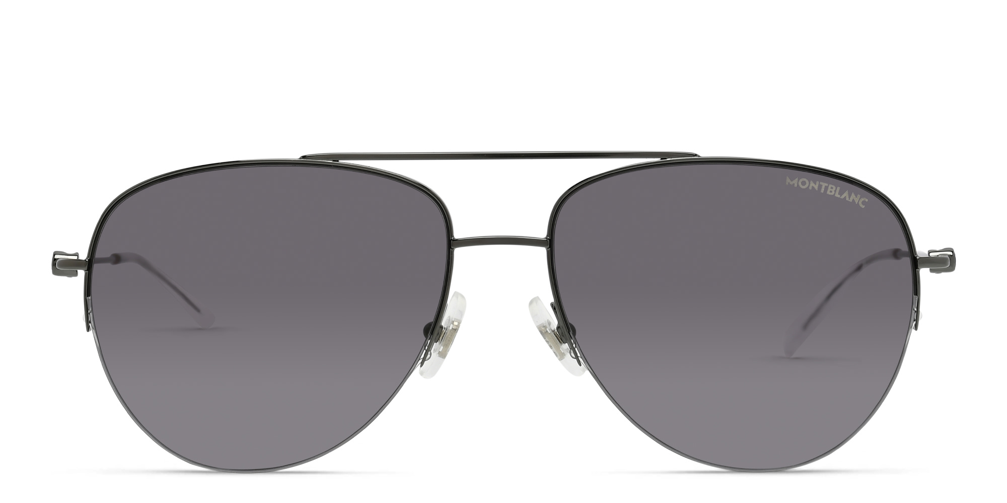 نظارة شمسية أفياتور بنصف إطار من مونت بلانك بلون روثينيوم - صورة المنتج 1