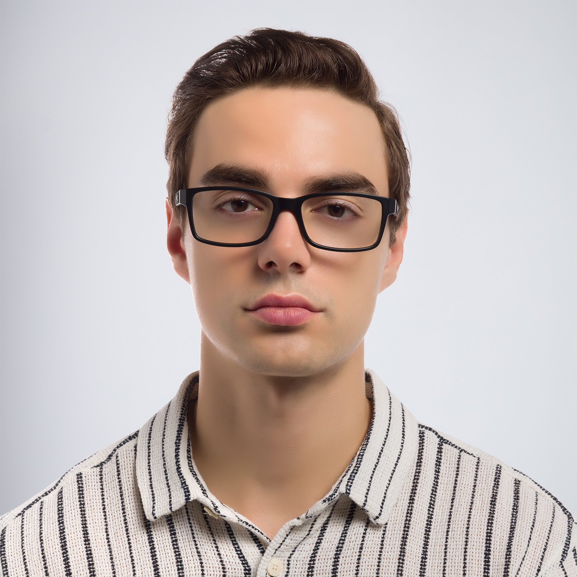 MONTBLANC Wide Rectangle Eyeglasses in Black – Product Photo 5