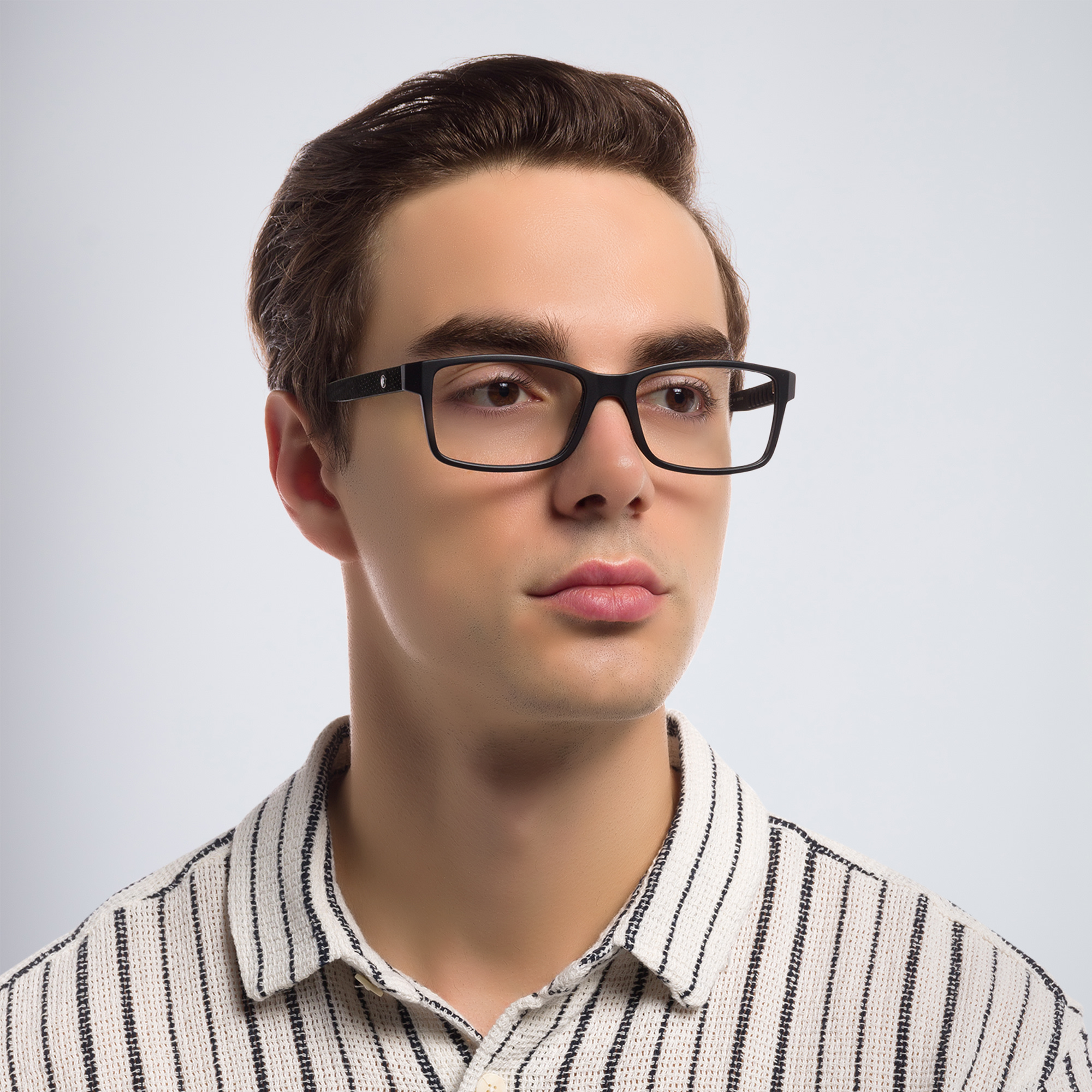 MONTBLANC Wide Rectangle Eyeglasses in Black – Product Photo 6