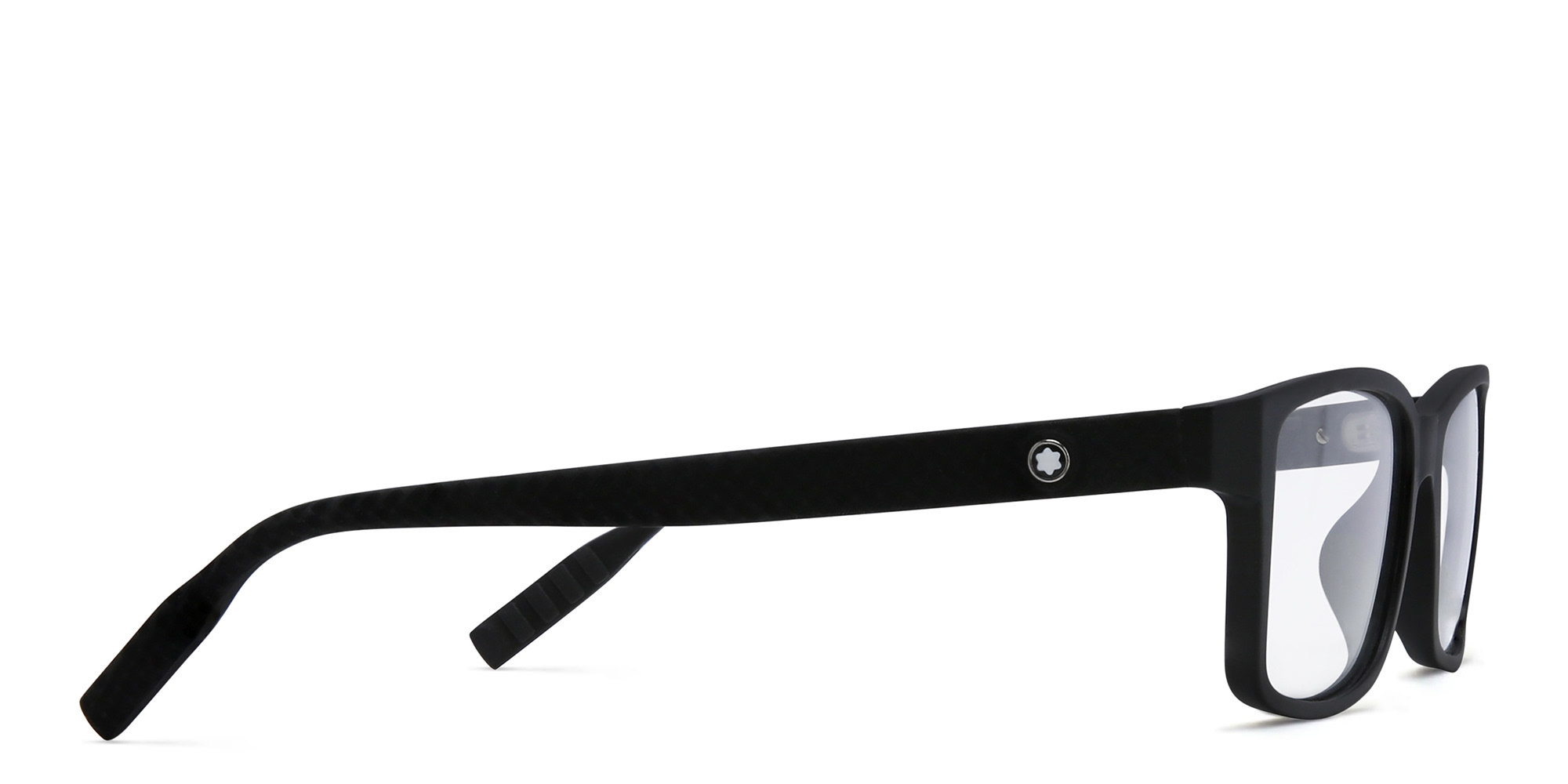 MONTBLANC Wide Rectangle Eyeglasses in Black – Product Photo 3