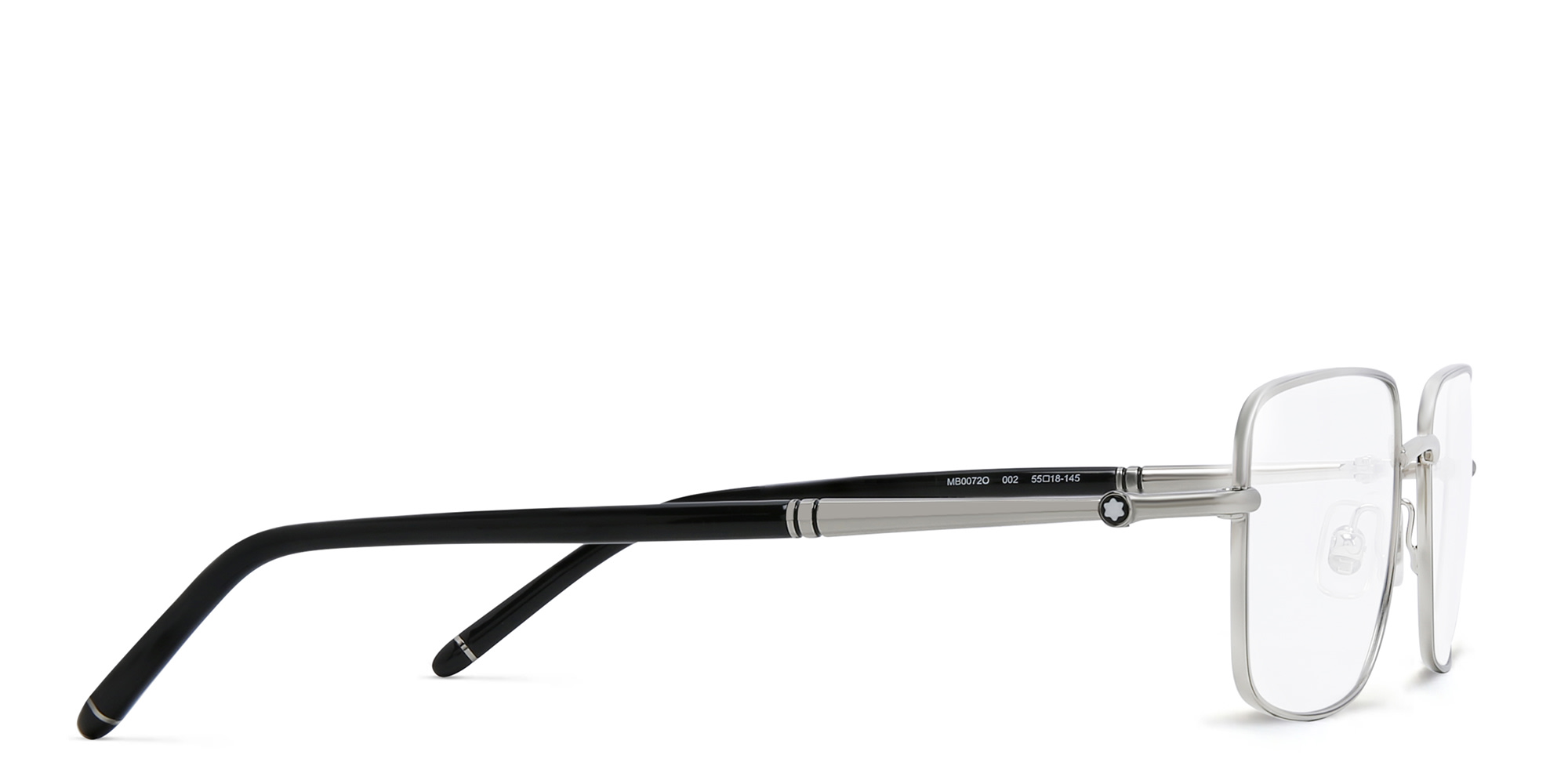 نظارة طبية مستطيلة من مونت بلانك بلون فضي - صورة المنتج 3