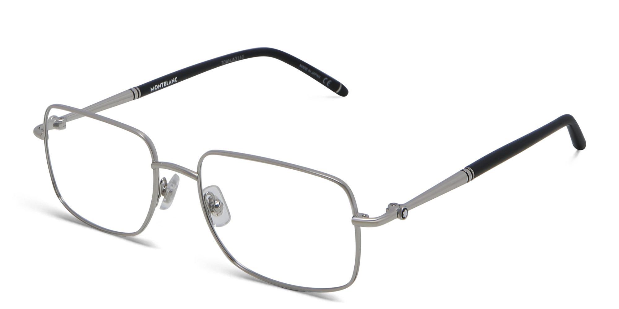 MONTBLANC Rectangle Eyeglasses in Silver – Product Photo 2