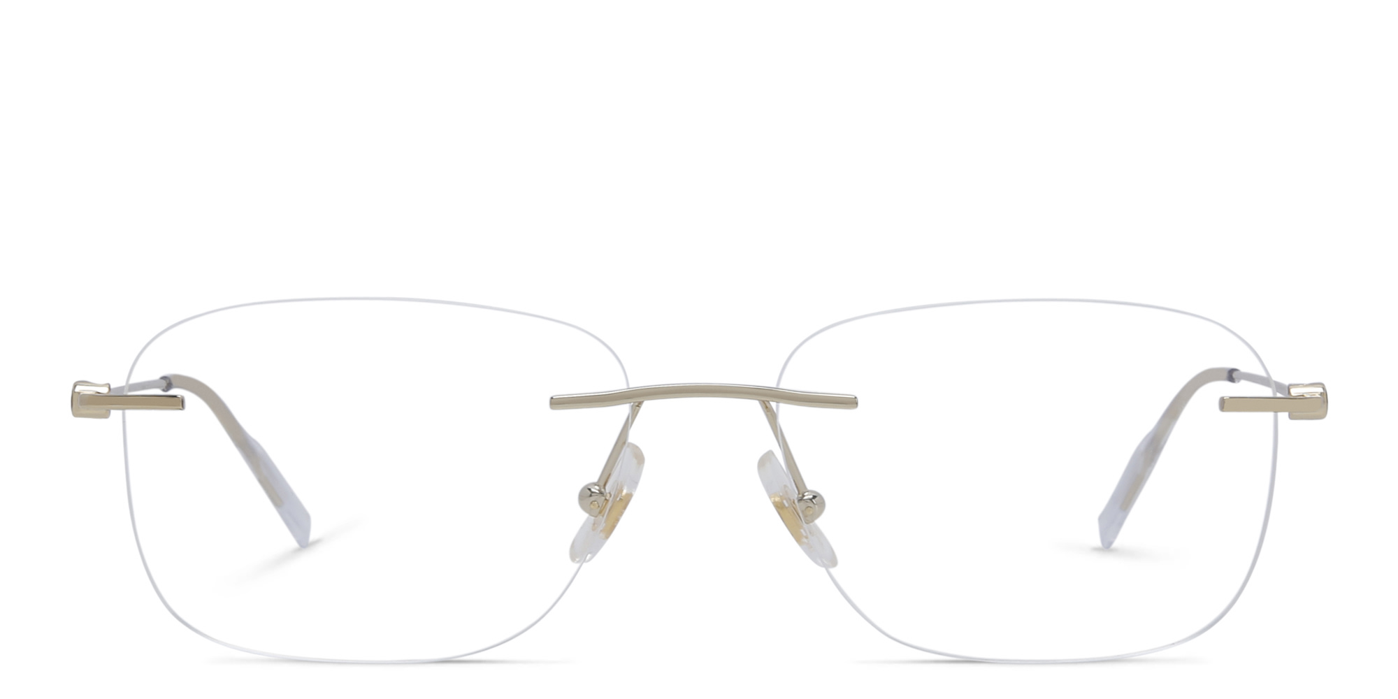 MONTBLANC Rimless Wide Rectangle Eyeglasses in Gold – Product Photo 1