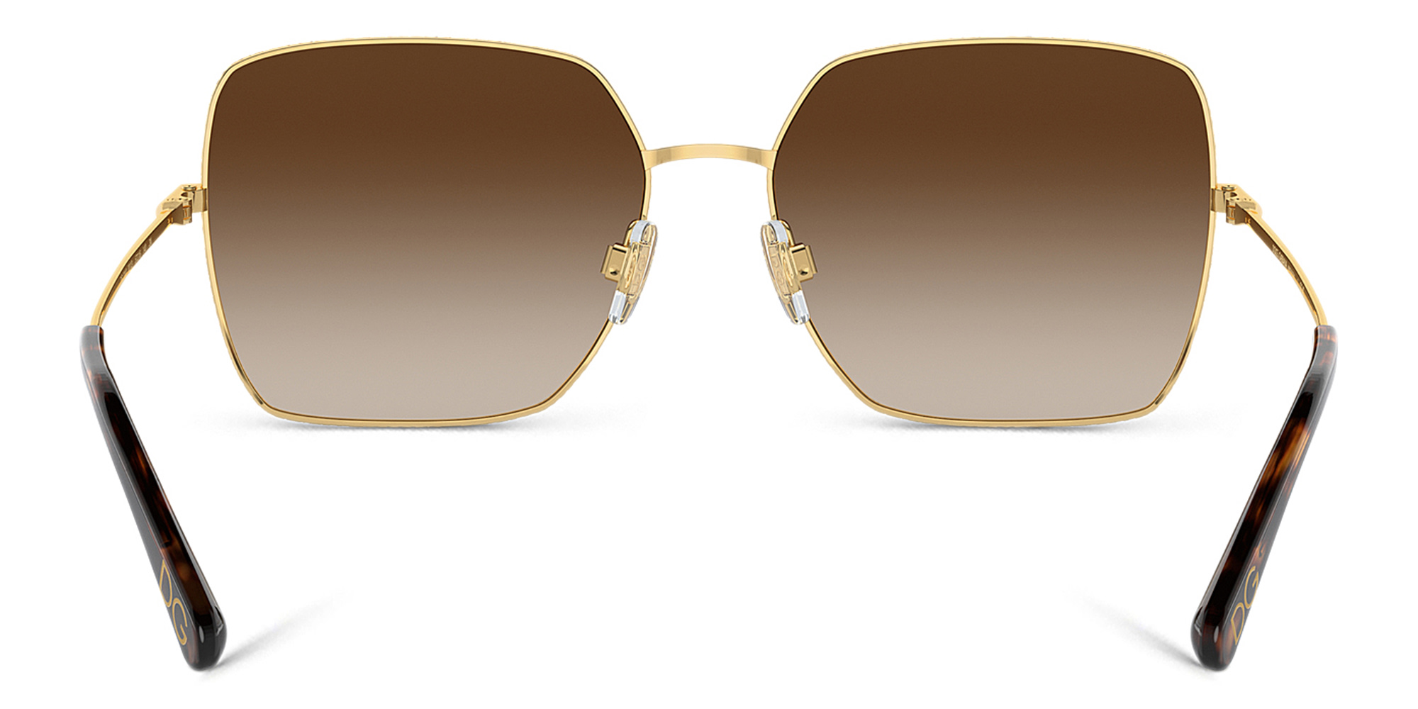 Shop Dolce & Gabbana Square Sunglasses in Gold online.
