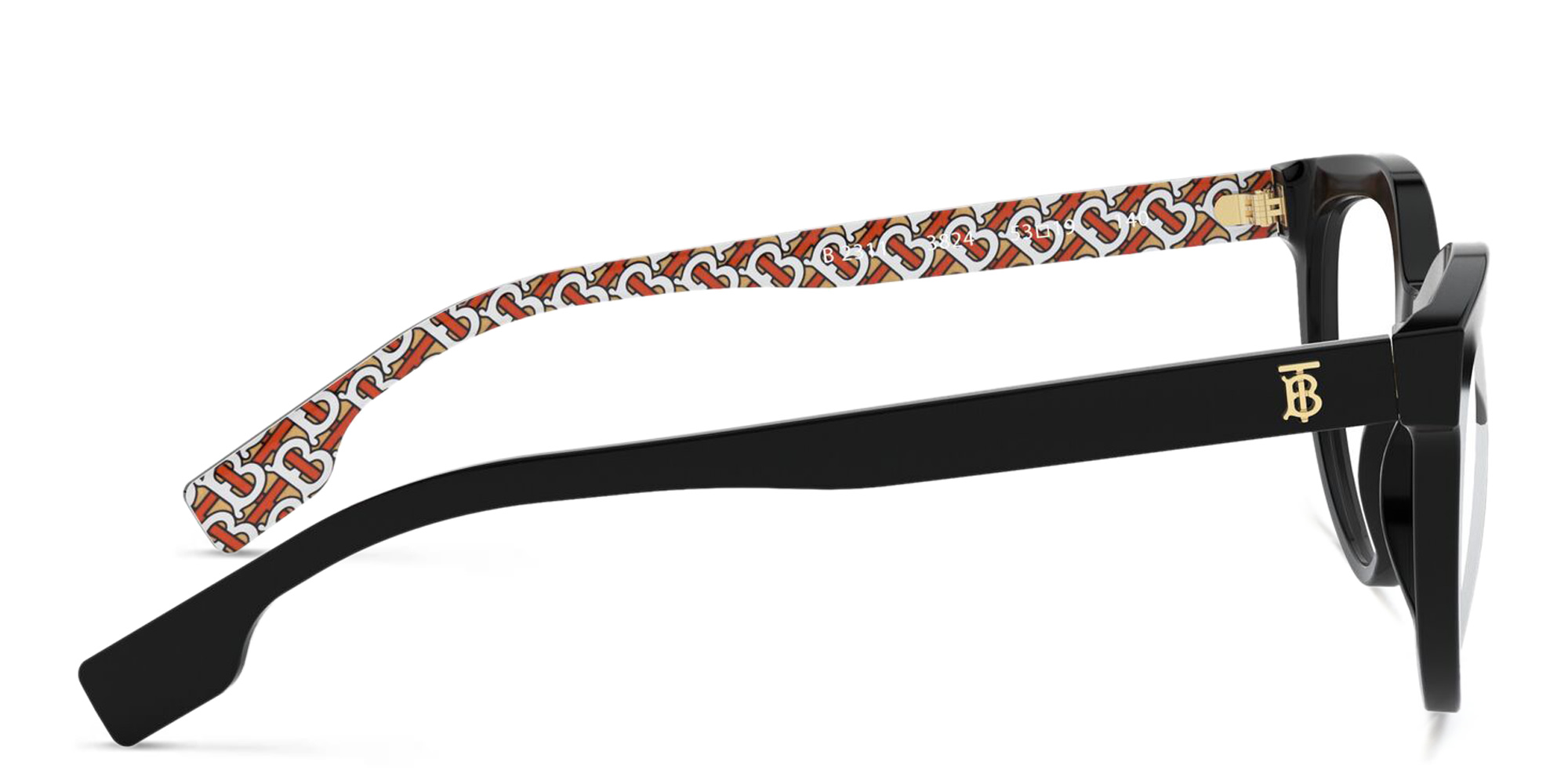 BURBERRY Cat Eye Eyeglasses in Black – Product Photo 3