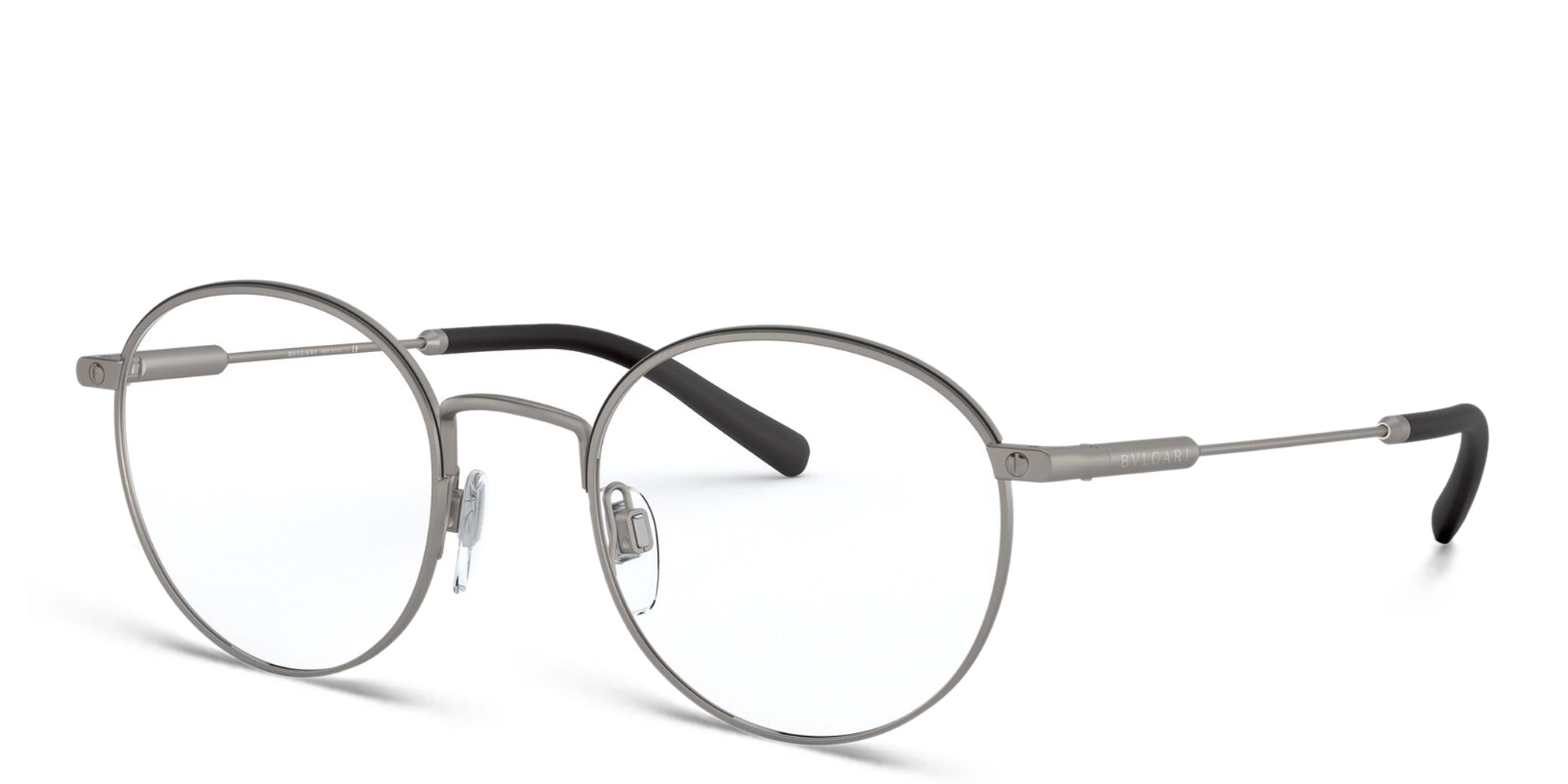 BVLGARI Round Eyeglasses in Silver – Product Photo 2