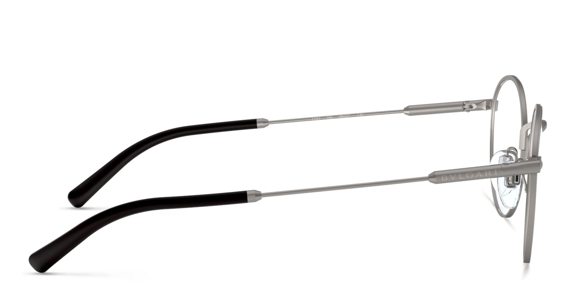 BVLGARI Round Eyeglasses in Silver – Product Photo 3