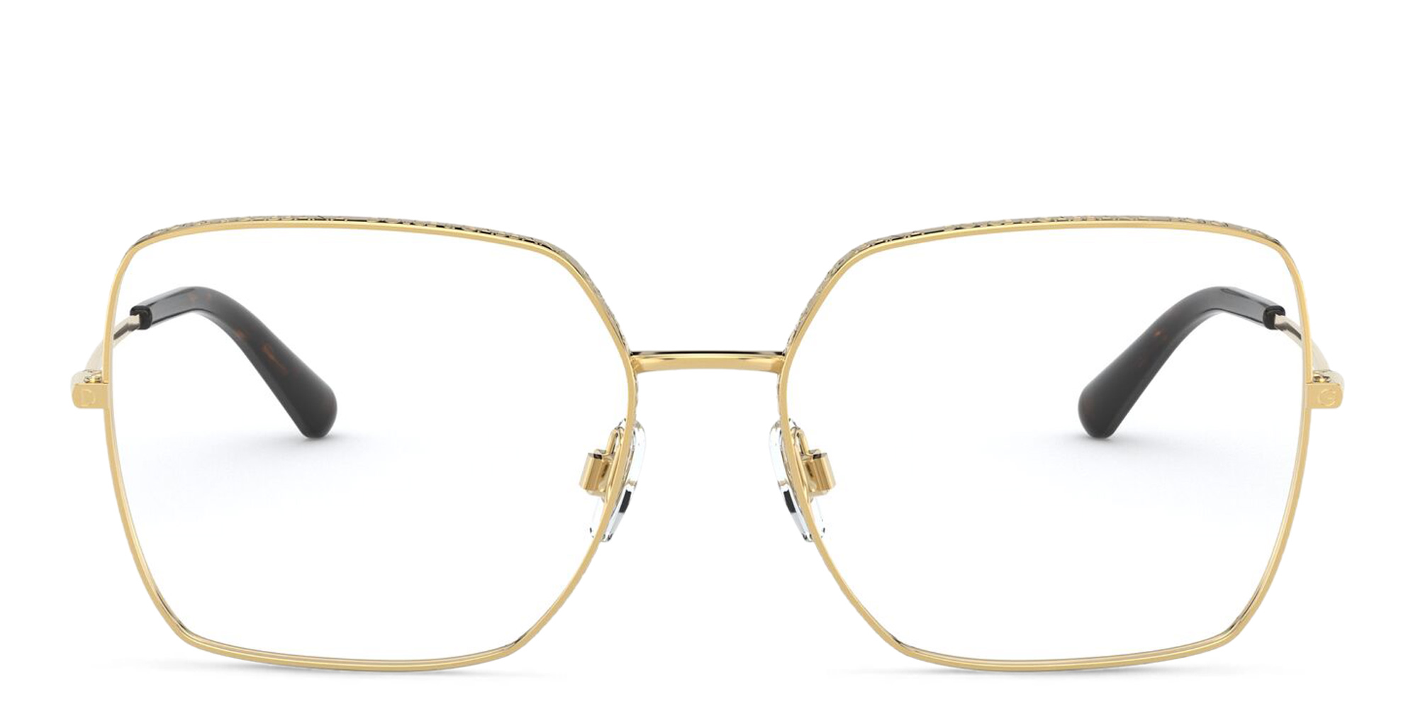 Dolce & Gabbana Square Eyeglasses in Gold – Product Photo 1