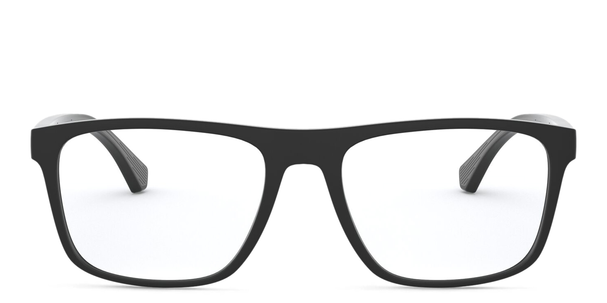 Emporio Armani Rectangle Eyeglasses in Matte Black – Product Photo 1