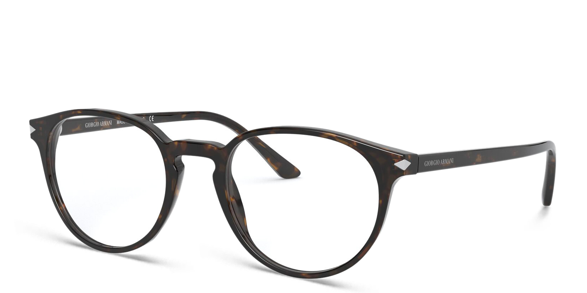 GIORGIO ARMANI Round Eyeglasses in Dark Havana – Product Photo 2