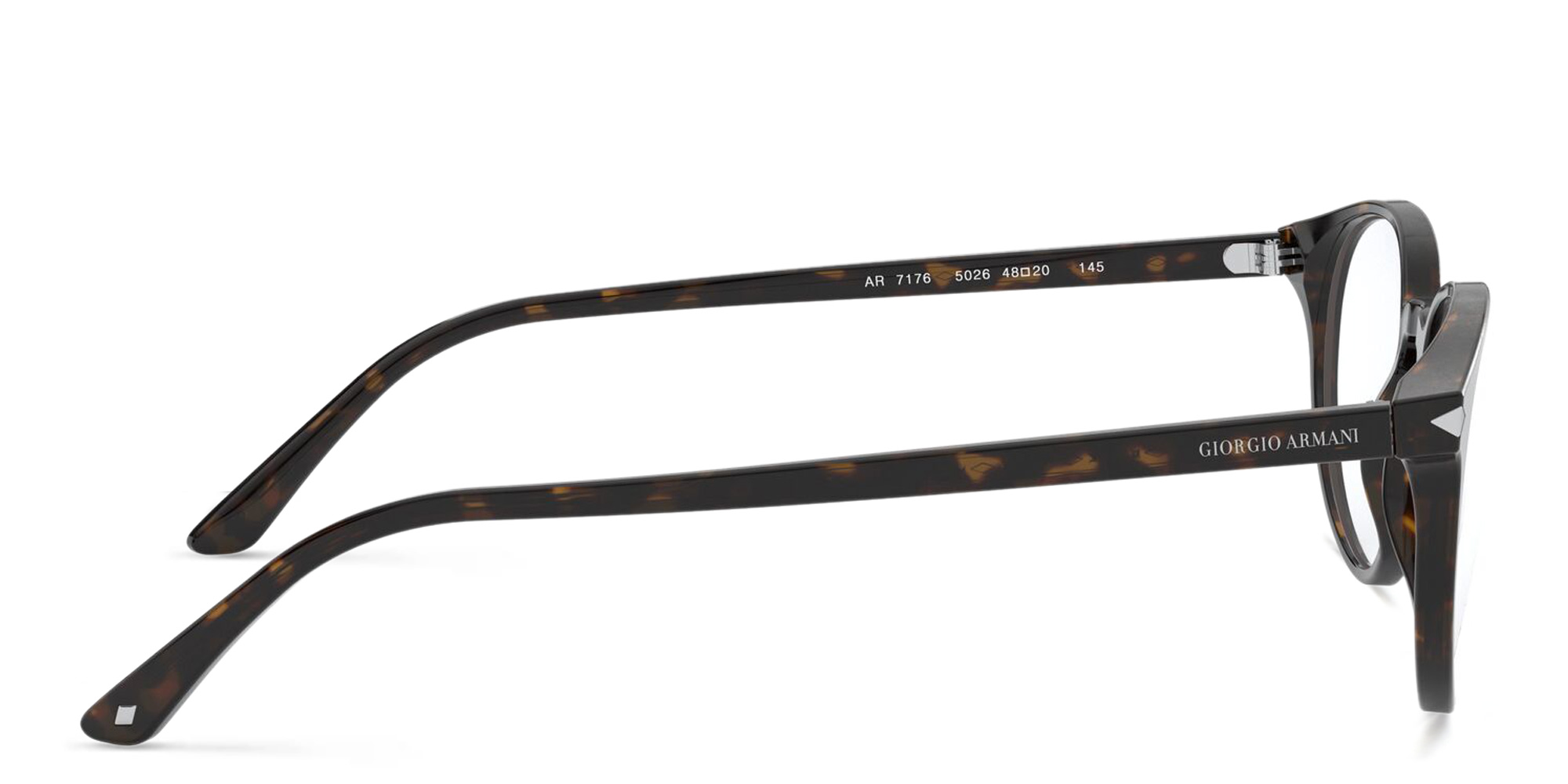 GIORGIO ARMANI Round Eyeglasses in Dark Havana – Product Photo 3