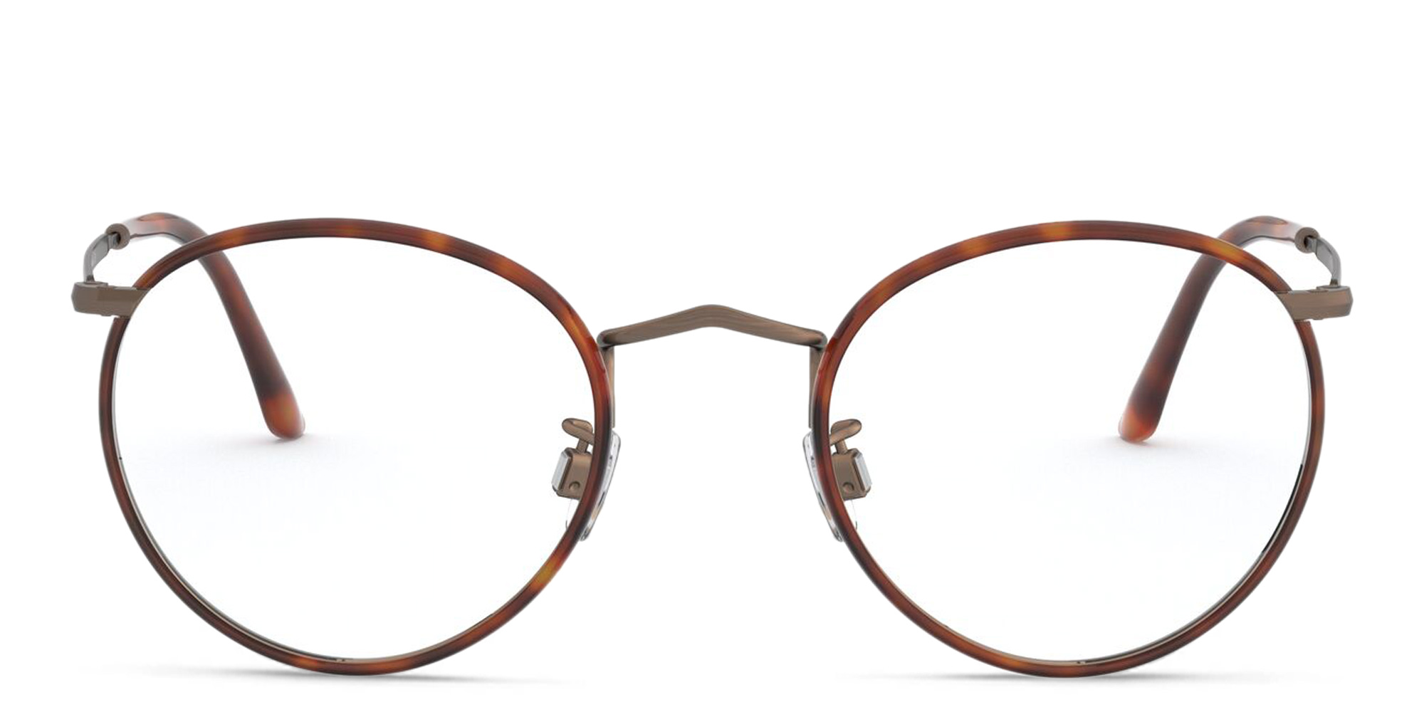 GIORGIO ARMANI Round Eyeglasses in Havana Brushed Bronze – Product Photo 1