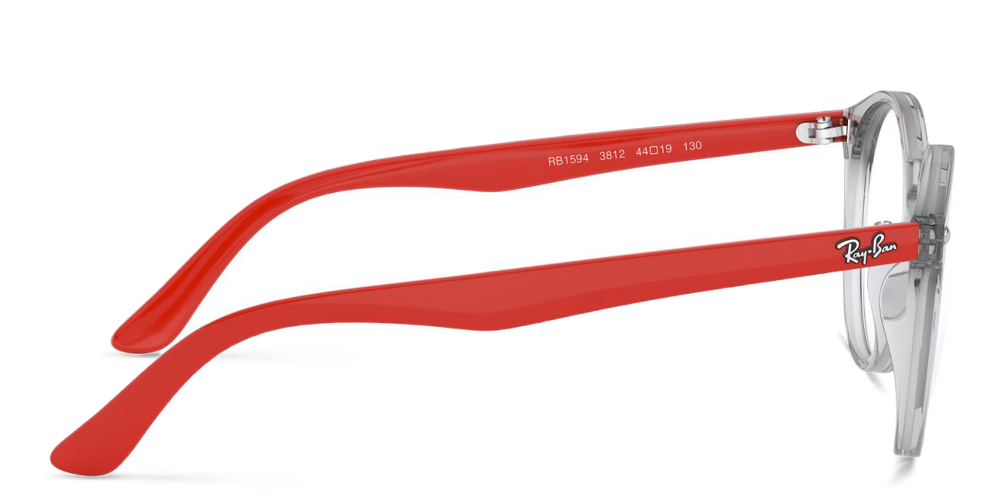 Shop Ray-Ban Junior Kids Panthos Eyeglasses in Transparent Grey online.