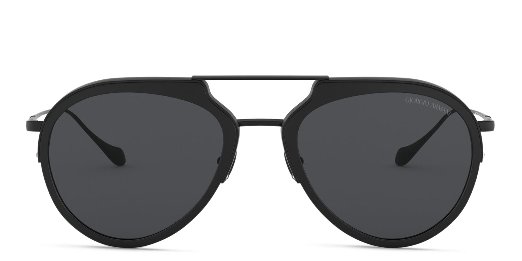 GIORGIO ARMANI Aviator Sunglasses in Matte Black – Product Photo 1
