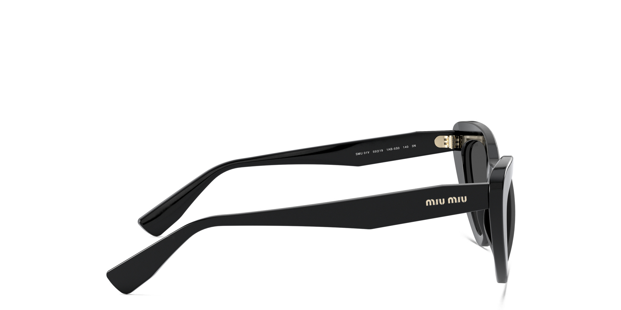 Shop MIU MIU Cat Eye Sunglasses in Black online.