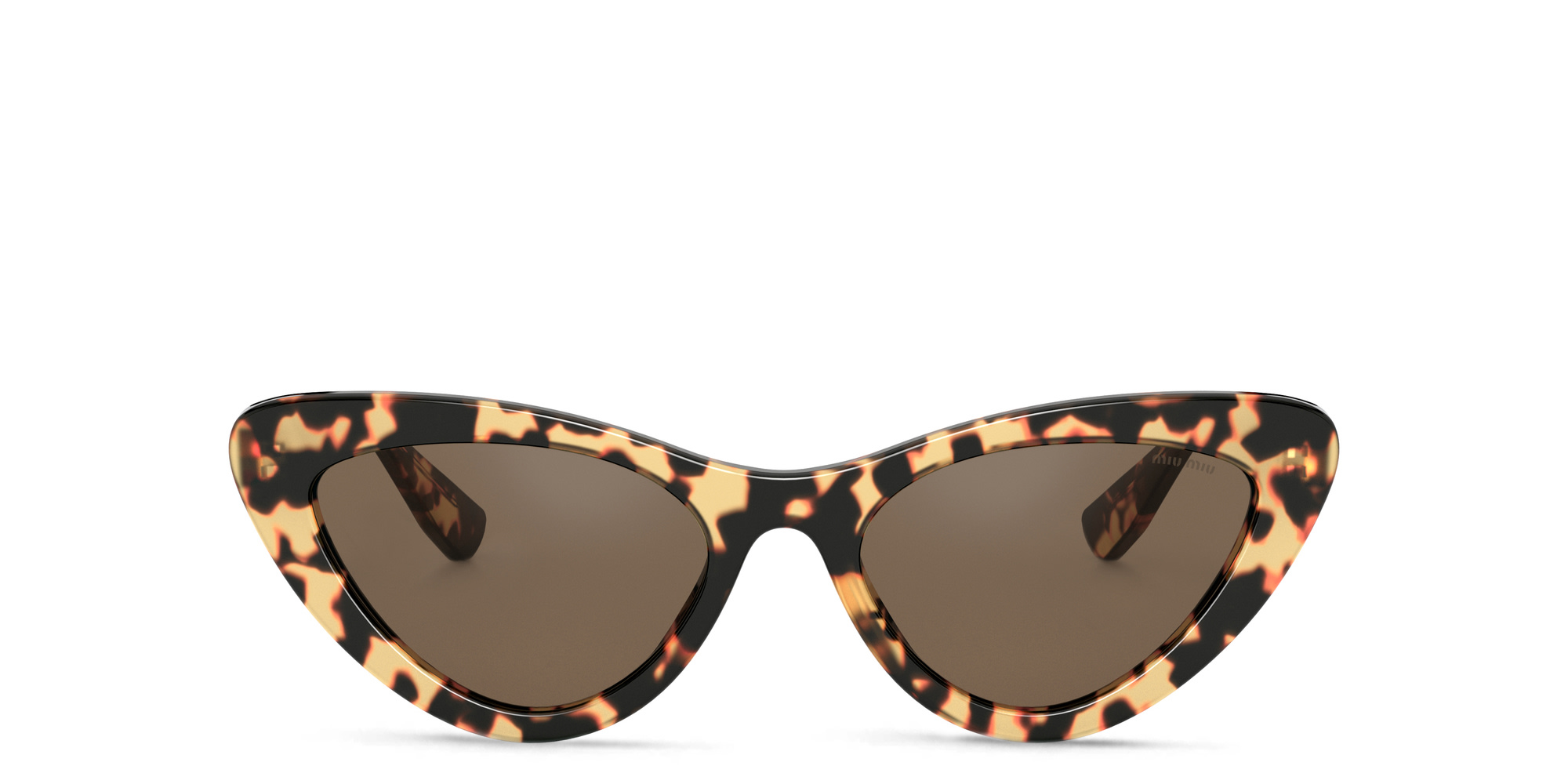 Shop MIU MIU Cat Eye Sunglasses in Light Havana online.