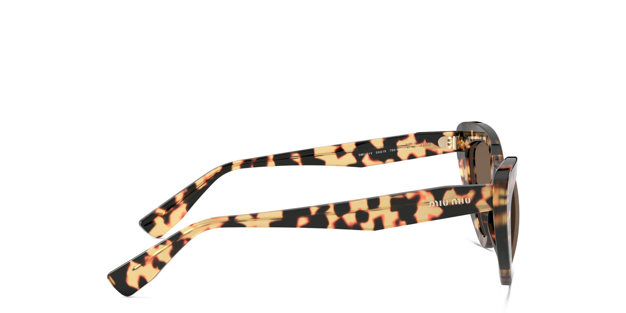 Shop MIU MIU Cat Eye Sunglasses in Light Havana online.