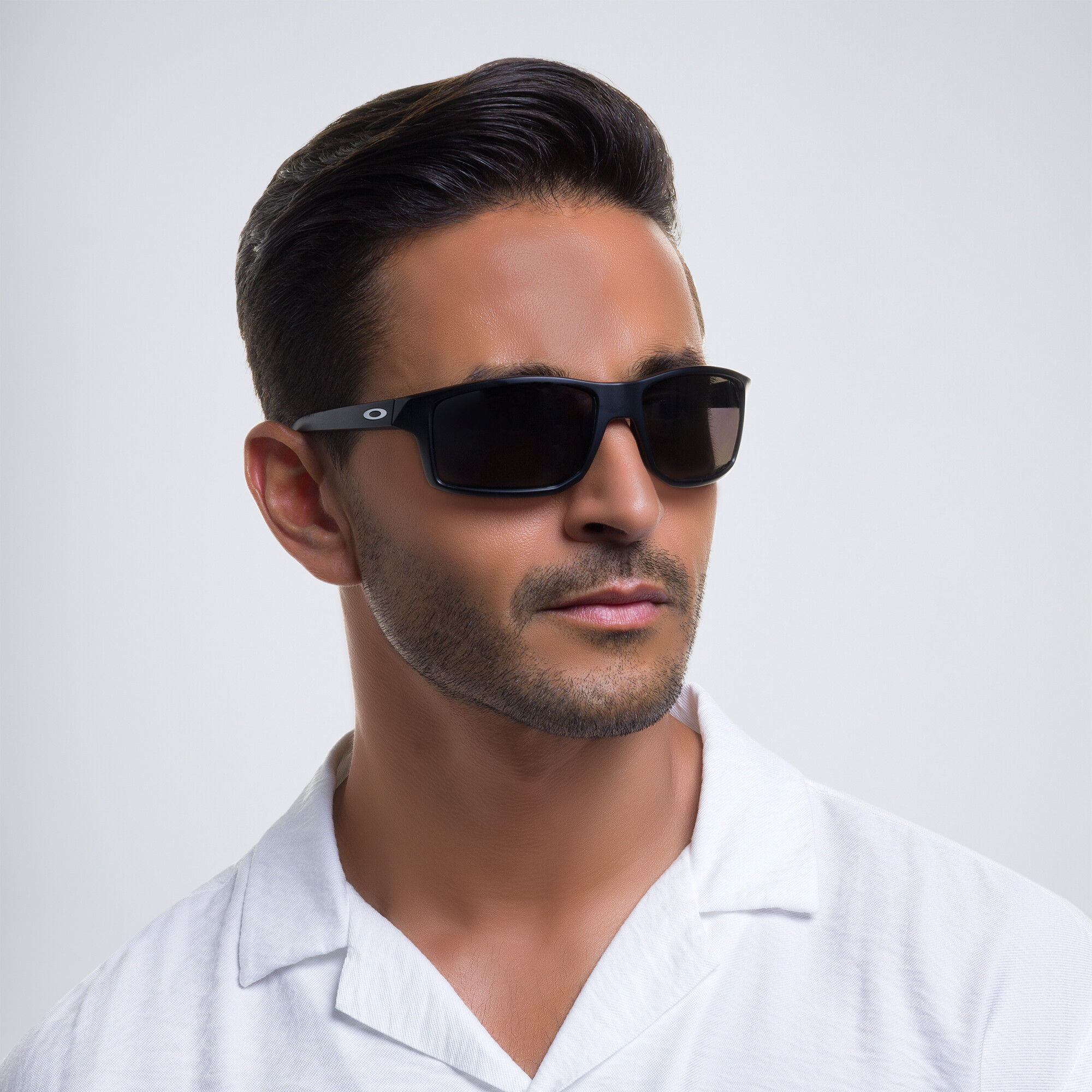 Oakley Gibston Rectangle Sunglasses in Matte Black – Product Photo 6