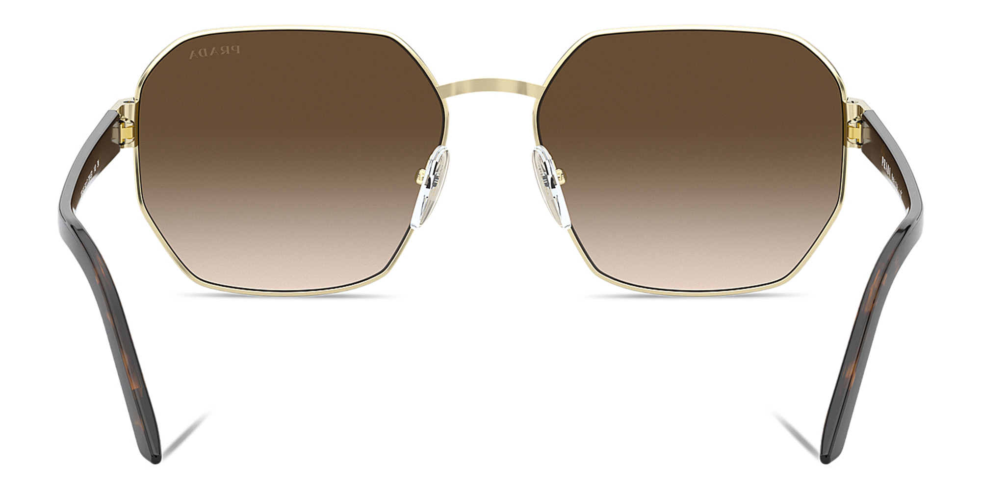 PRADA Irregular Sunglasses in Pale Gold – Product Photo 4