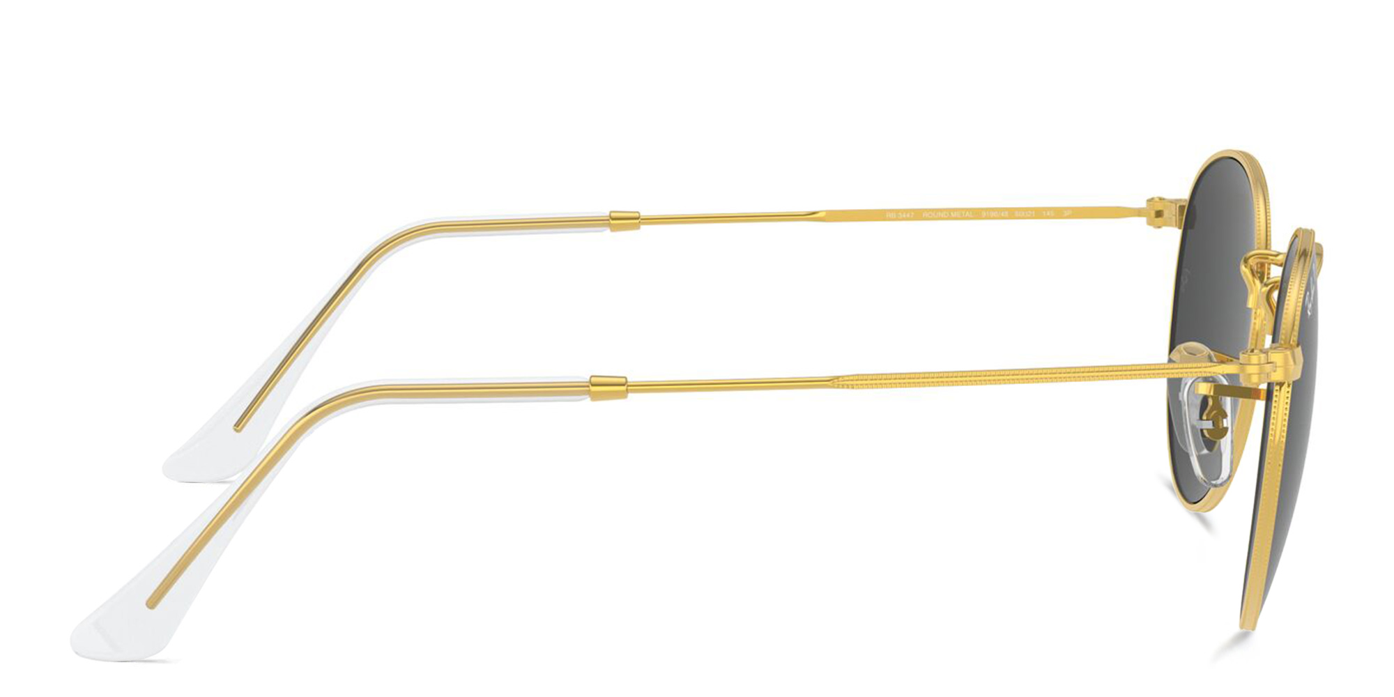 Ray-Ban Round Metal Sunglasses in Gold – Product Photo 3