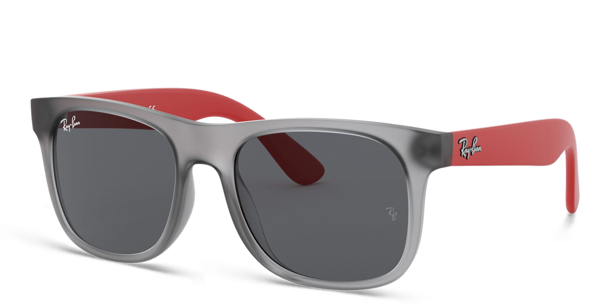 Ray-Ban Junior Kids Wayfarer Square Sunglasses in Transparent Grey – Product Photo 2