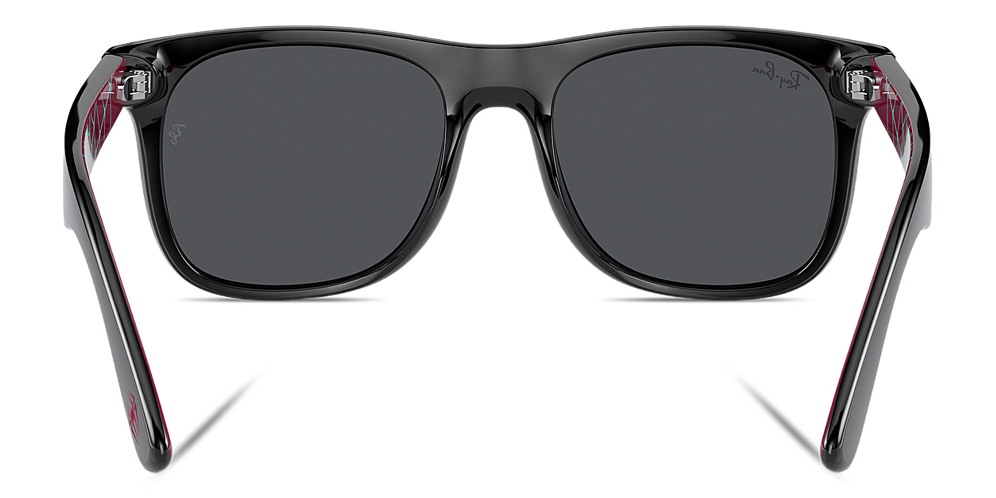 Ray-Ban Junior Marvel Justin Kids Square Sunglasses in Black On Pink – Product Photo 4