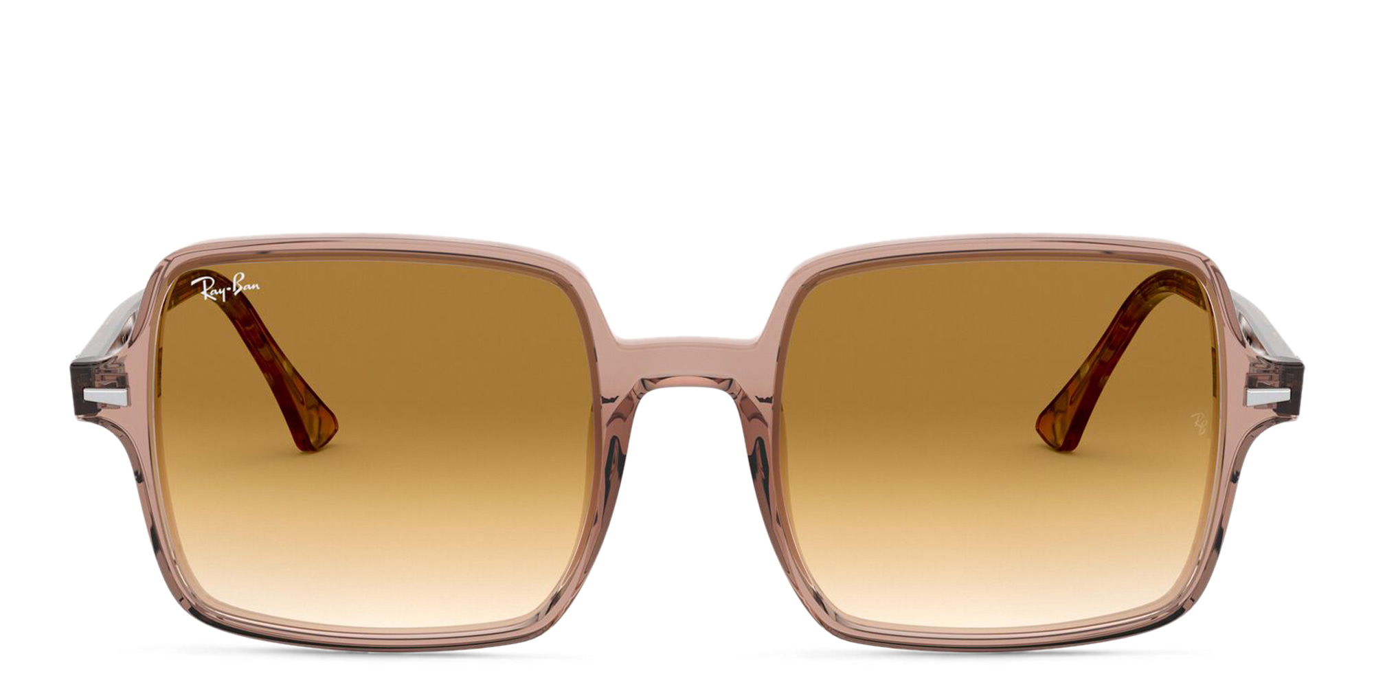 Ray-Ban Square II Sunglasses in Transparent Brown – Product Photo 1