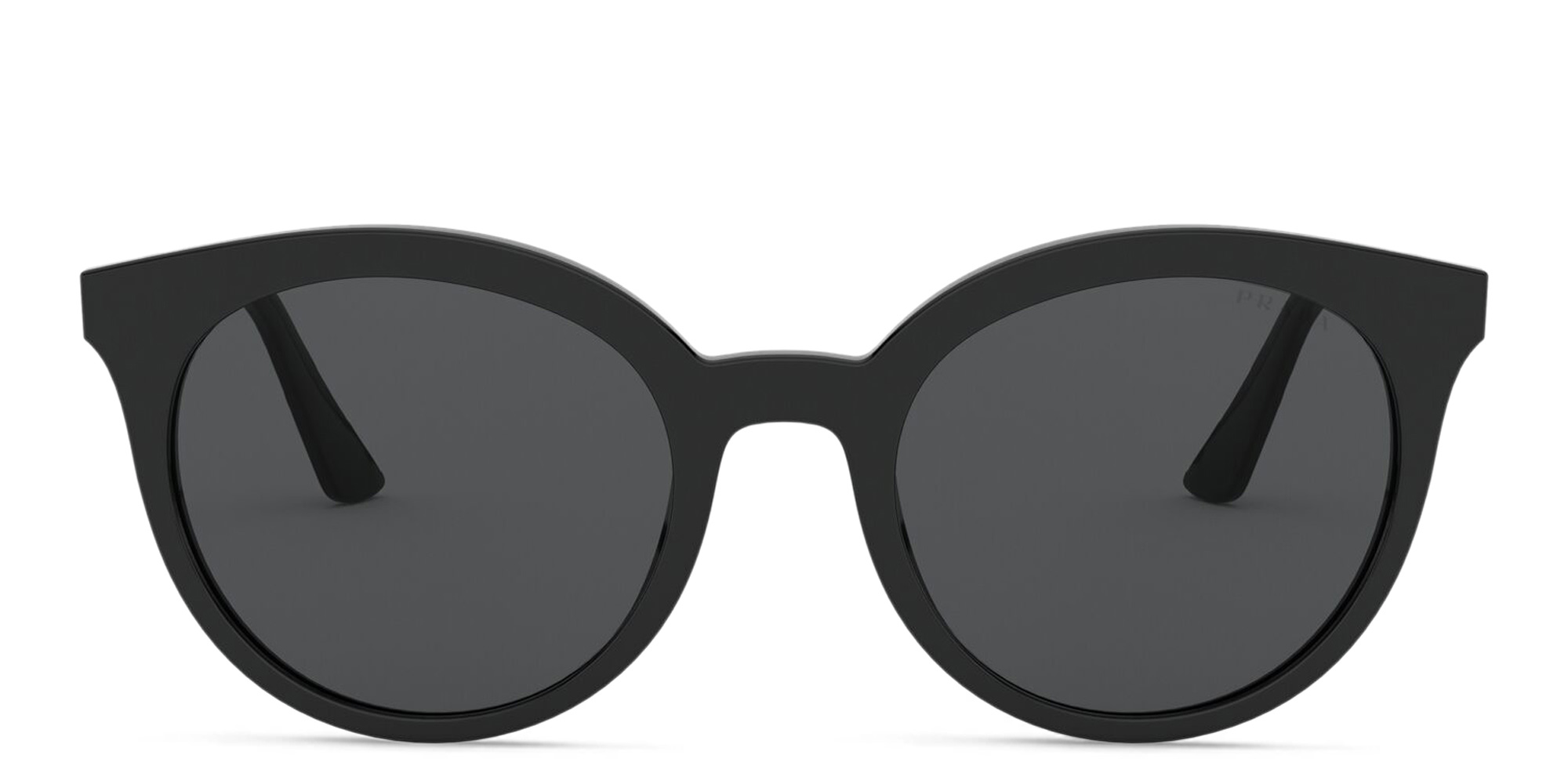 نظارة شمسية دائرية من برادا بلون أسود - صورة المنتج 1