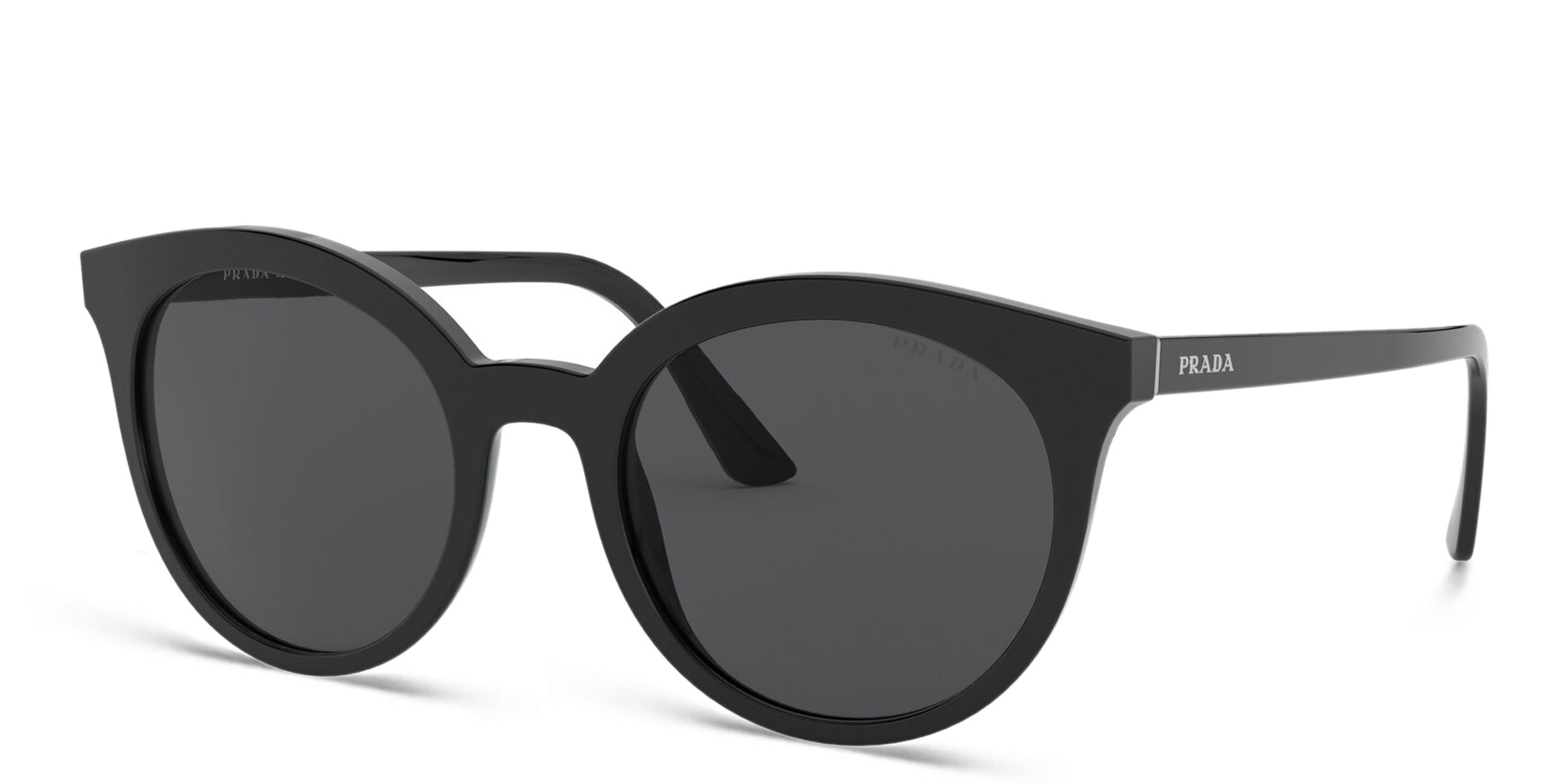 نظارة شمسية دائرية من برادا بلون أسود - صورة المنتج 2