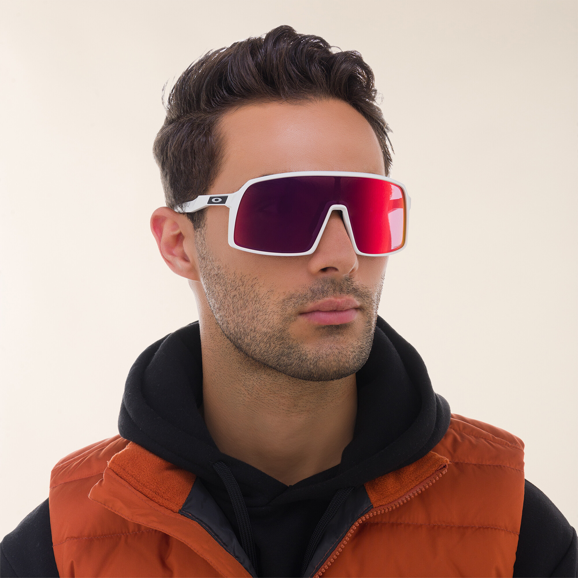 Oakley Sutro Wide Mask Sunglasses in Matte White – Product Photo 6