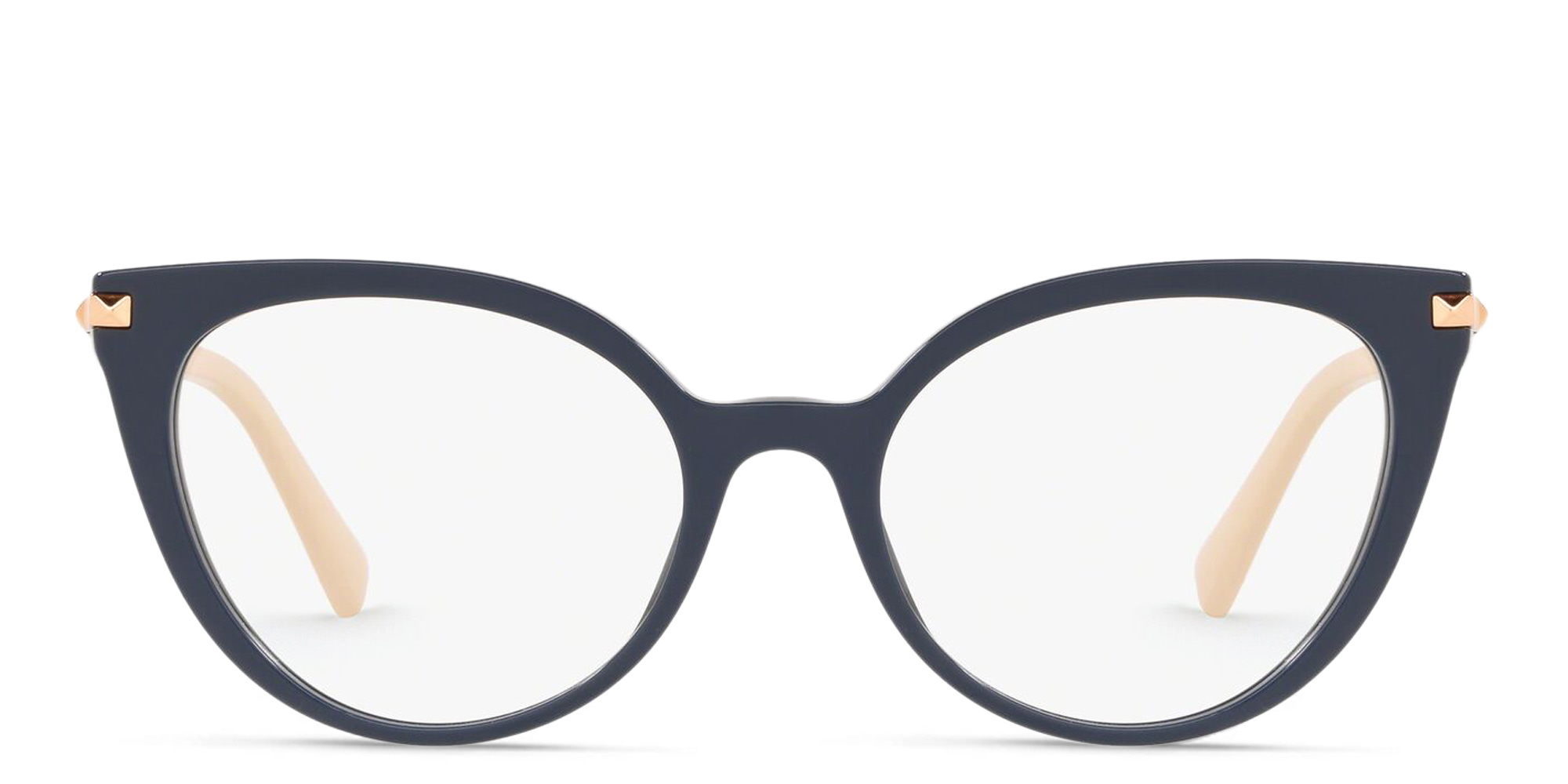 VALENTINO Stud Cat-Eye Eyeglasses in Blue – Product Photo 1