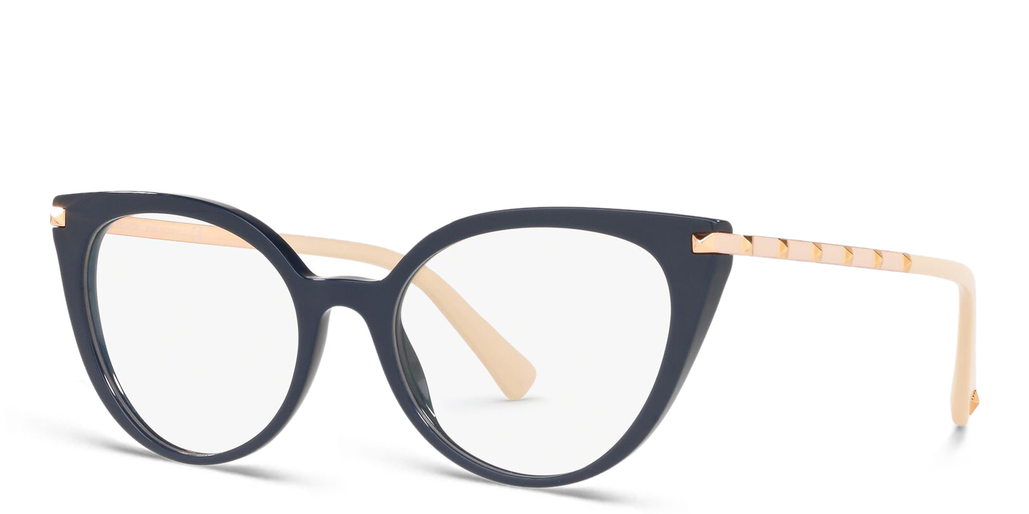 VALENTINO Stud Cat-Eye Eyeglasses in Blue – Product Photo 2